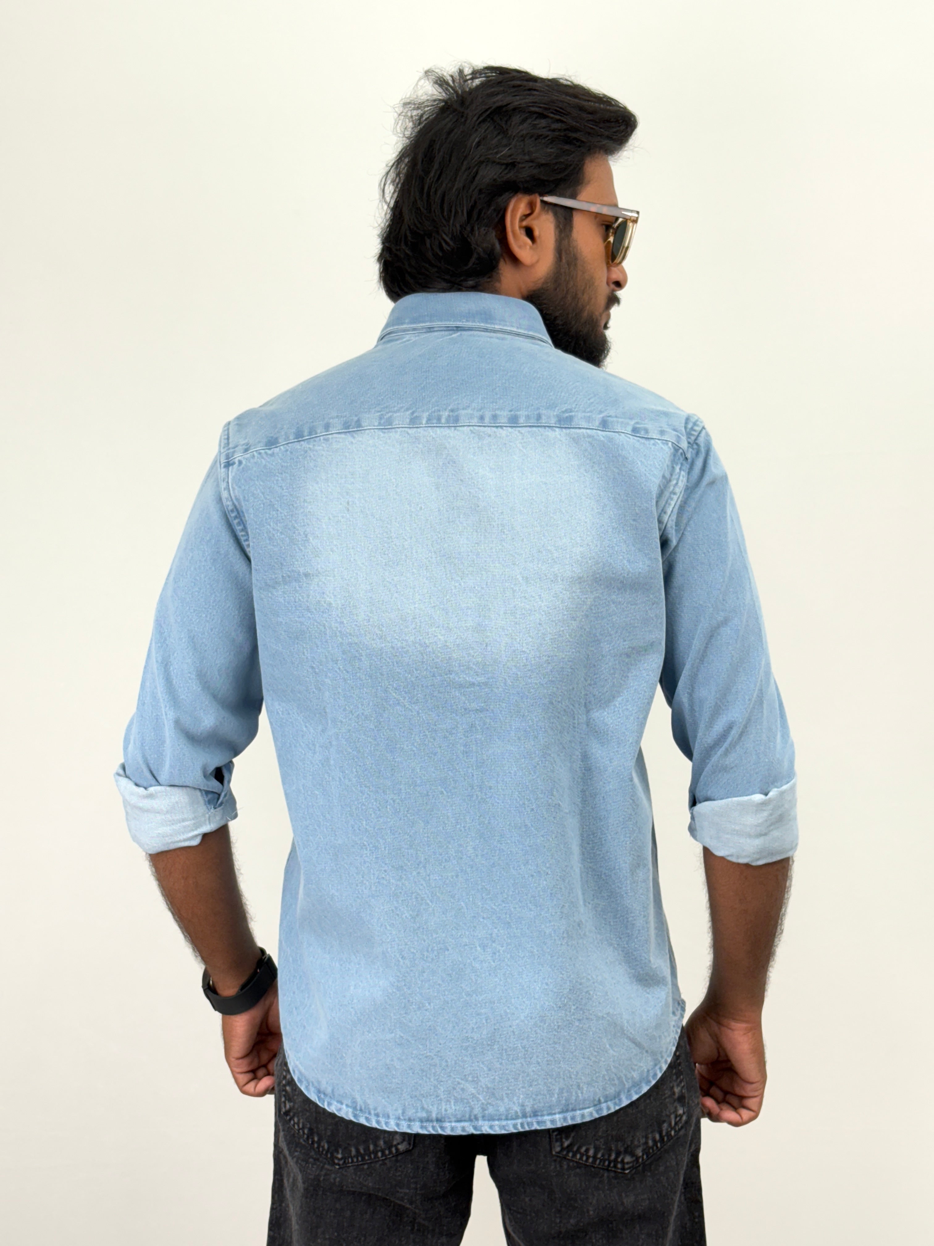 Ice Blue Denim Shirt