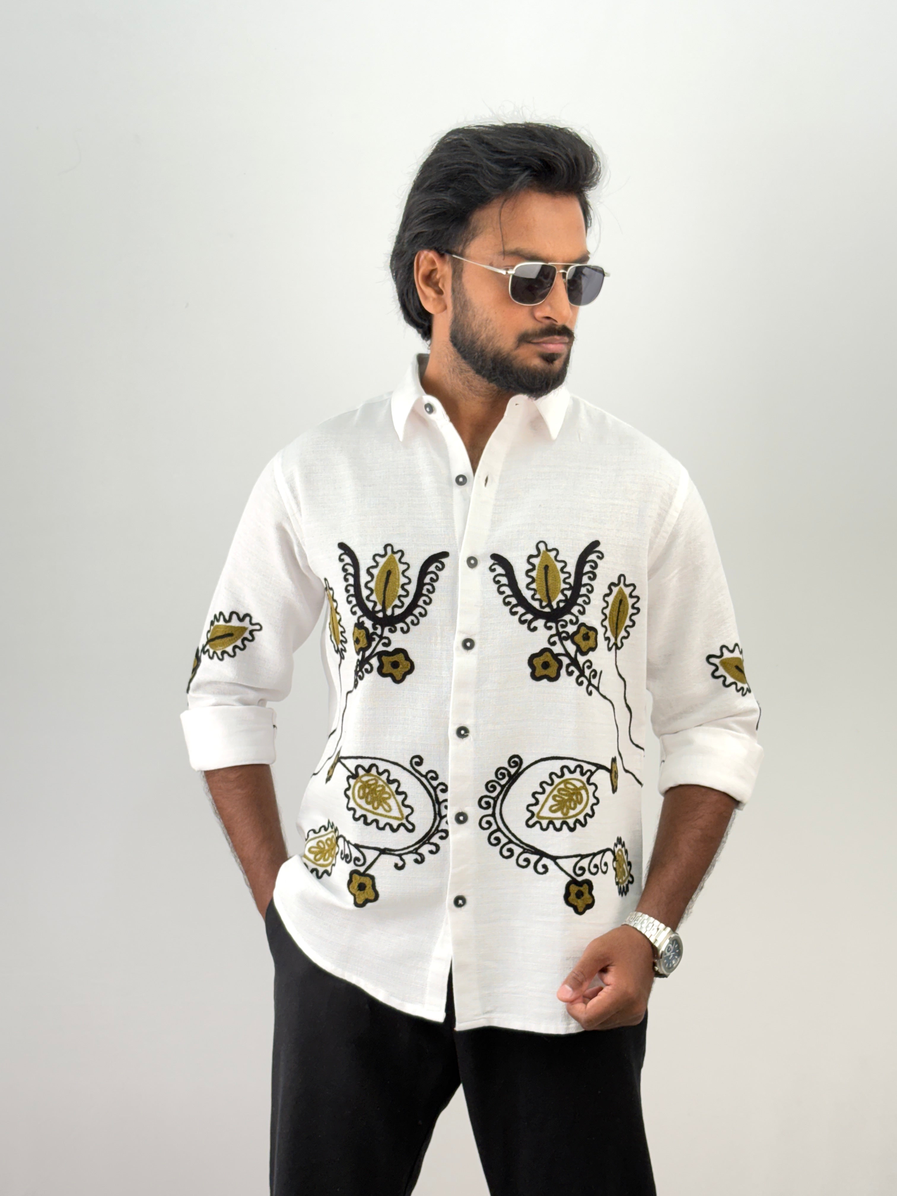 White Embroidery Shirt