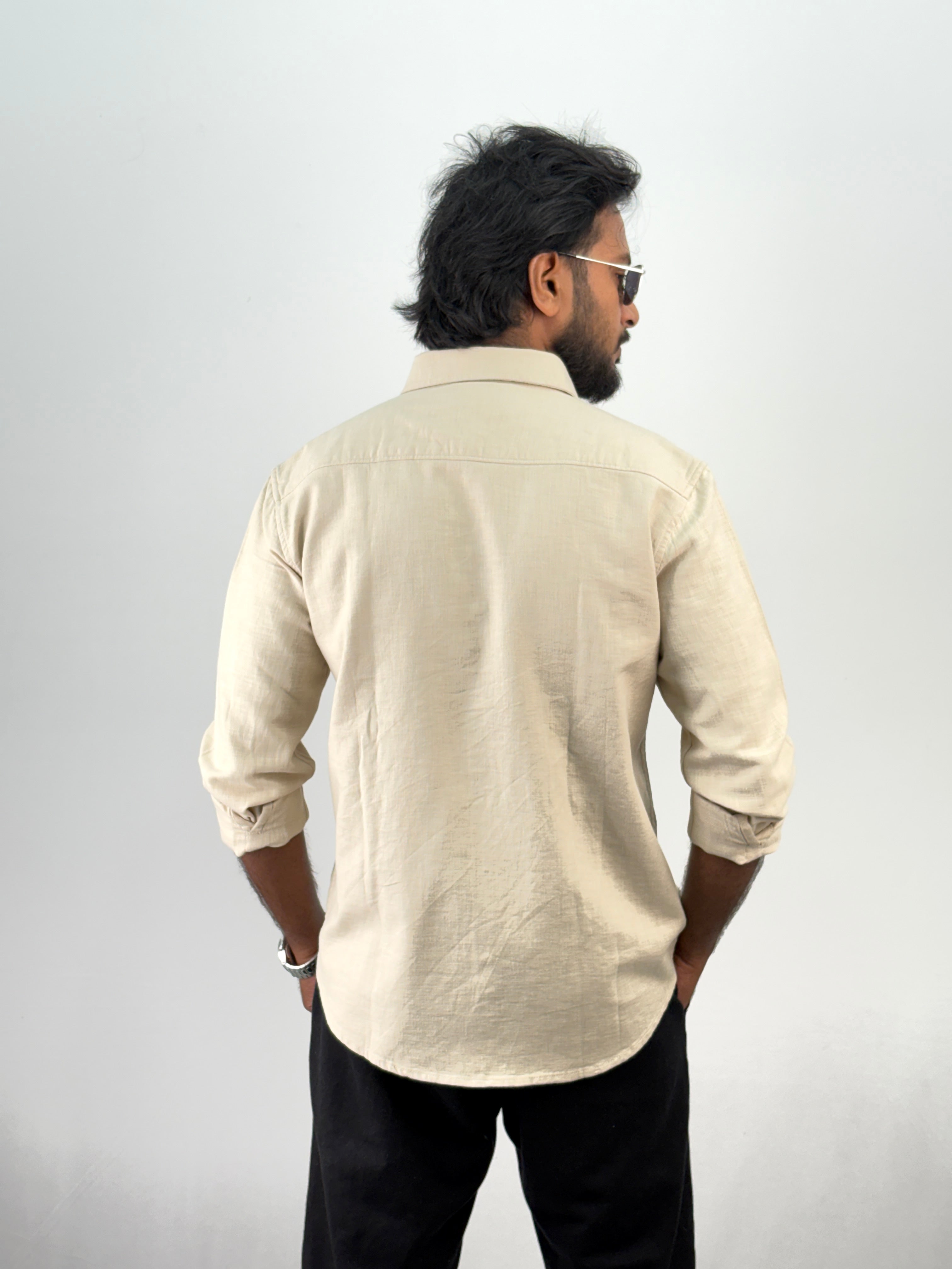 Beige Embroidery Shirt