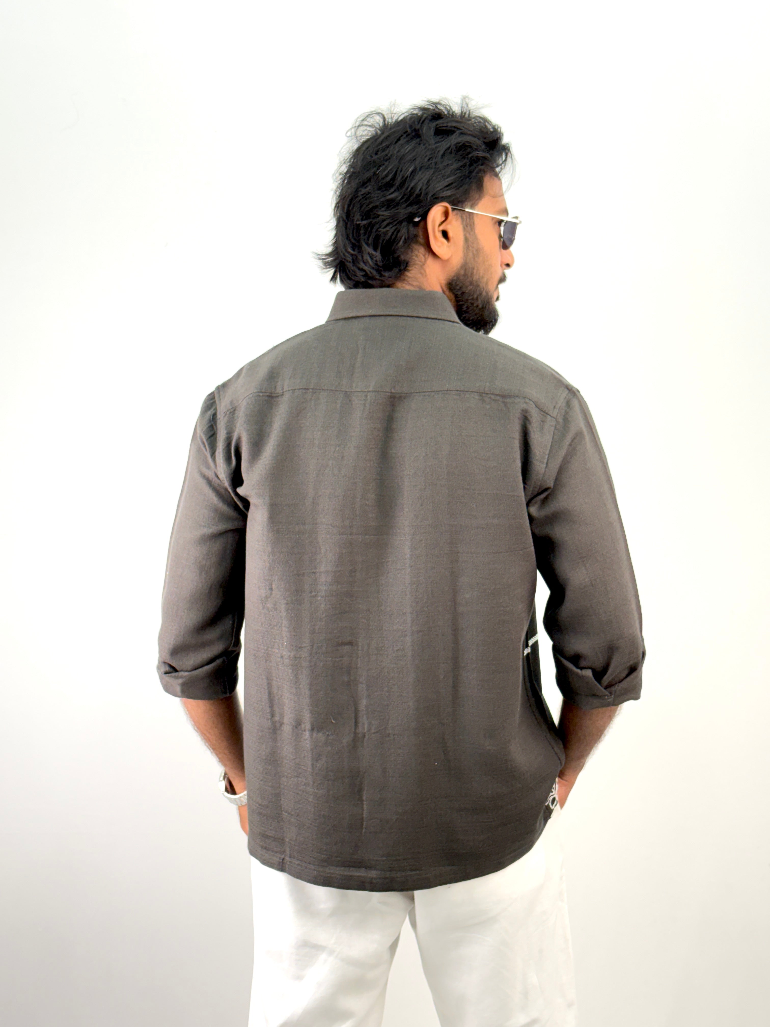 Green Embroidery Shirt