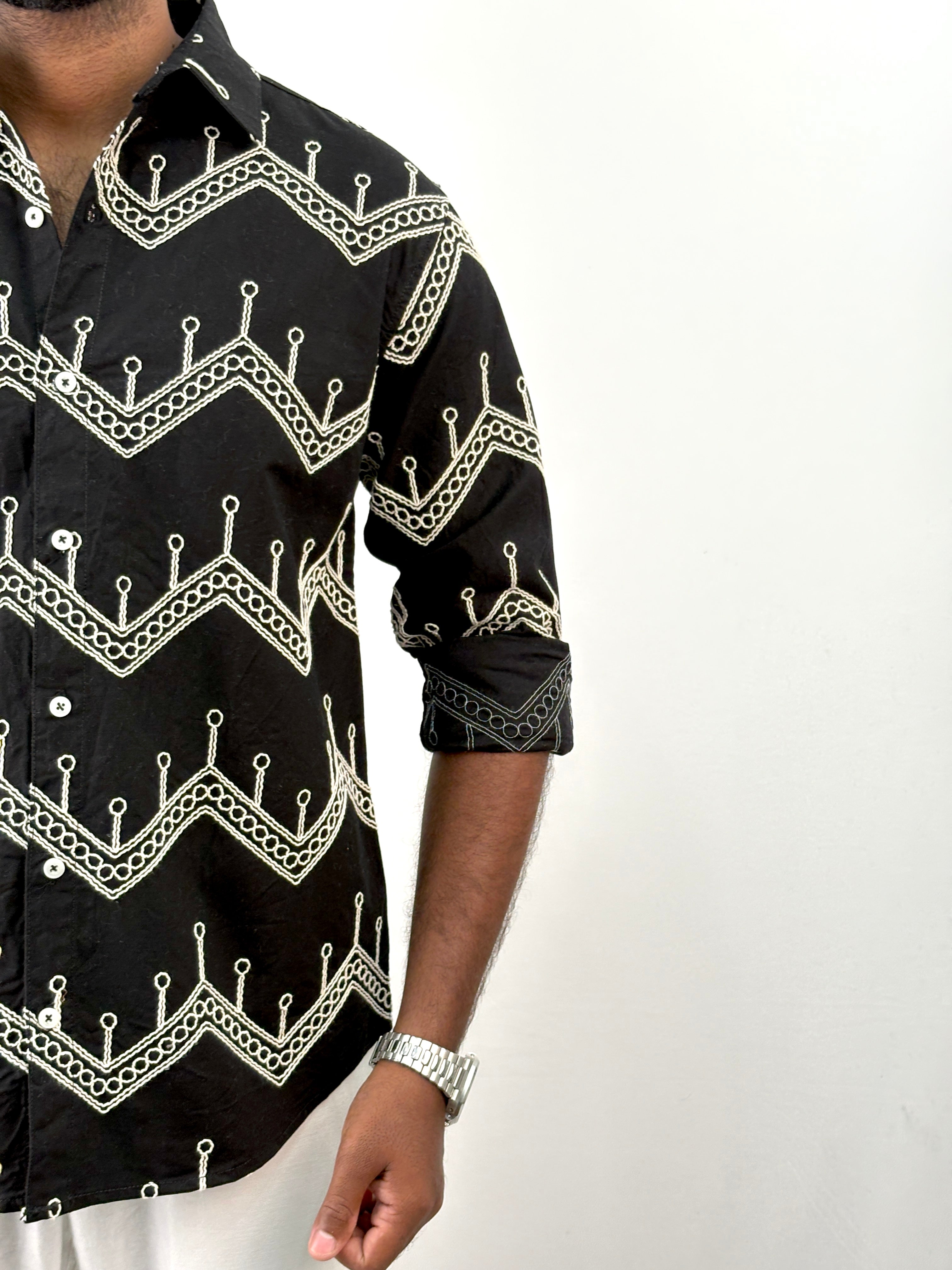 Black Embroidery Shirt