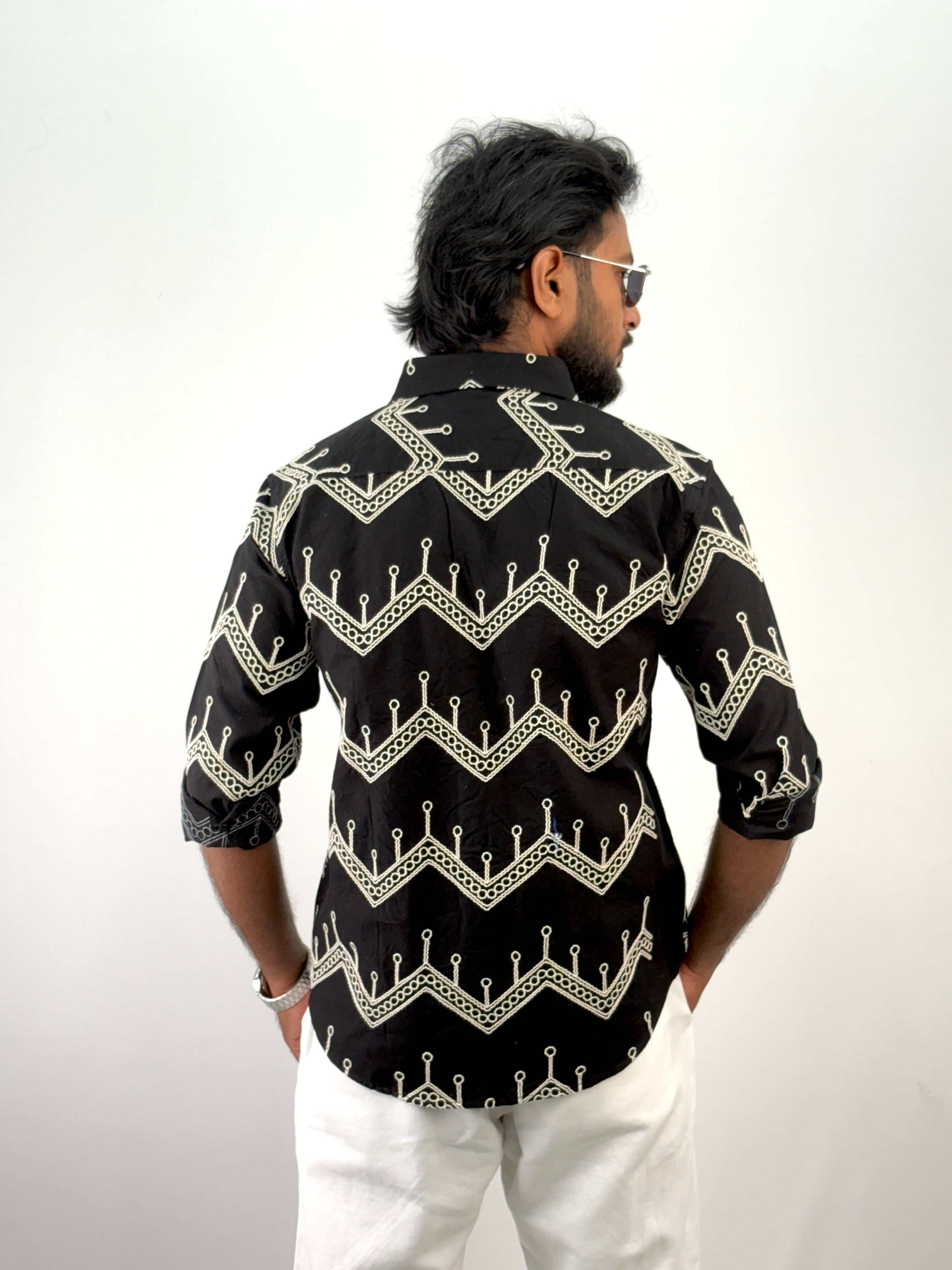 Black Embroidery Shirt