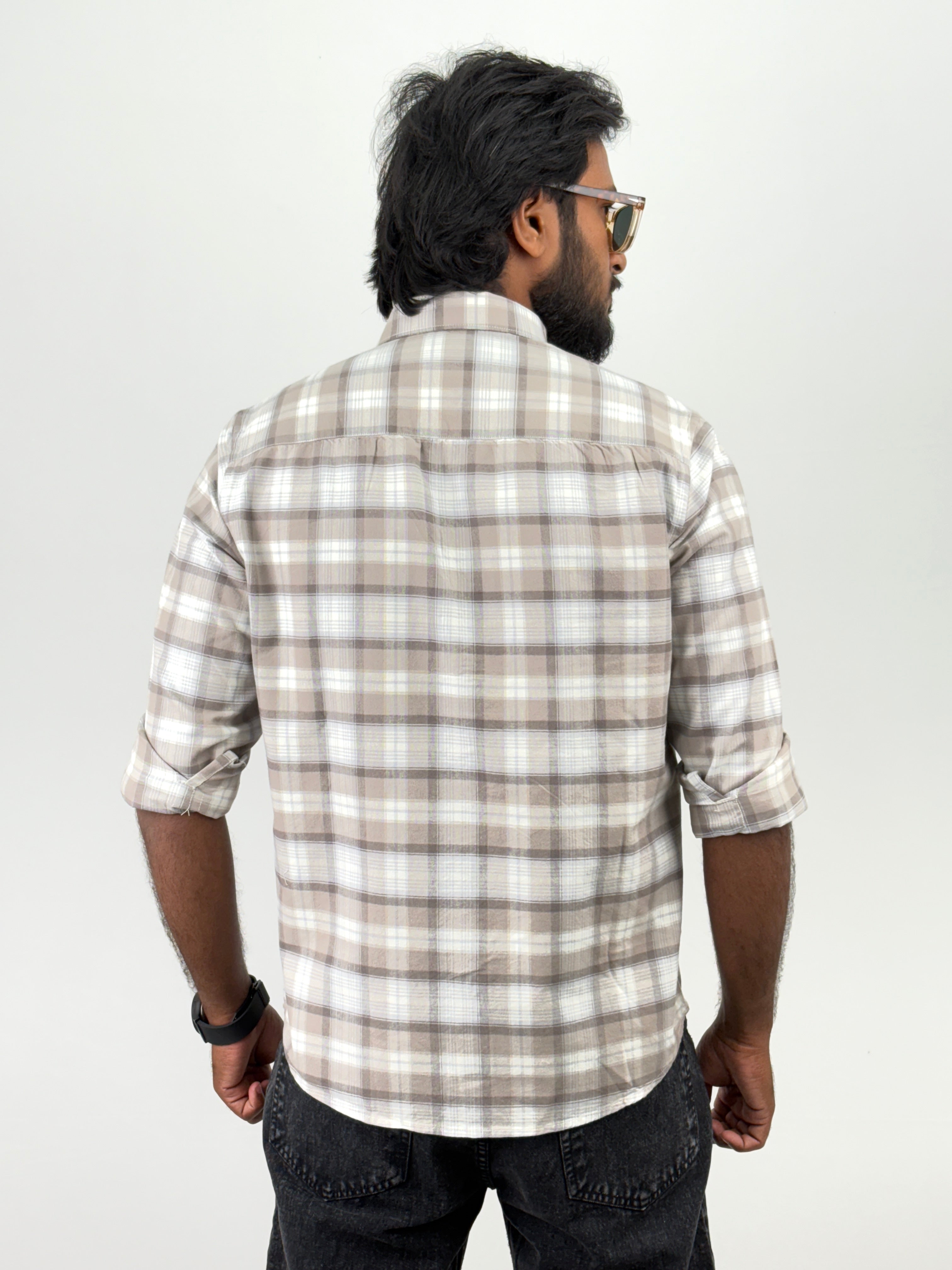 Beige Flannel Shirt