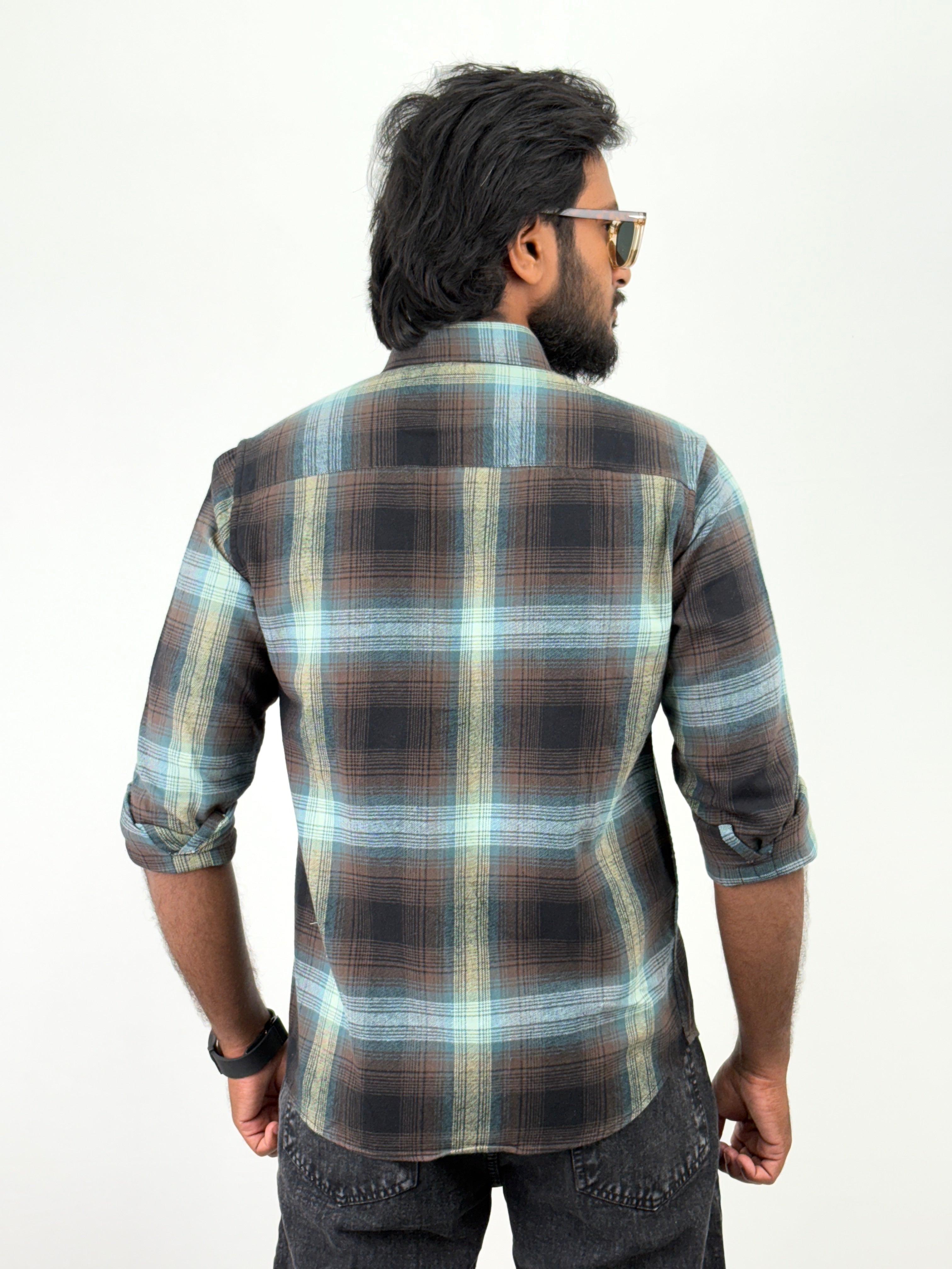 Aqua Green Flannel Shirt