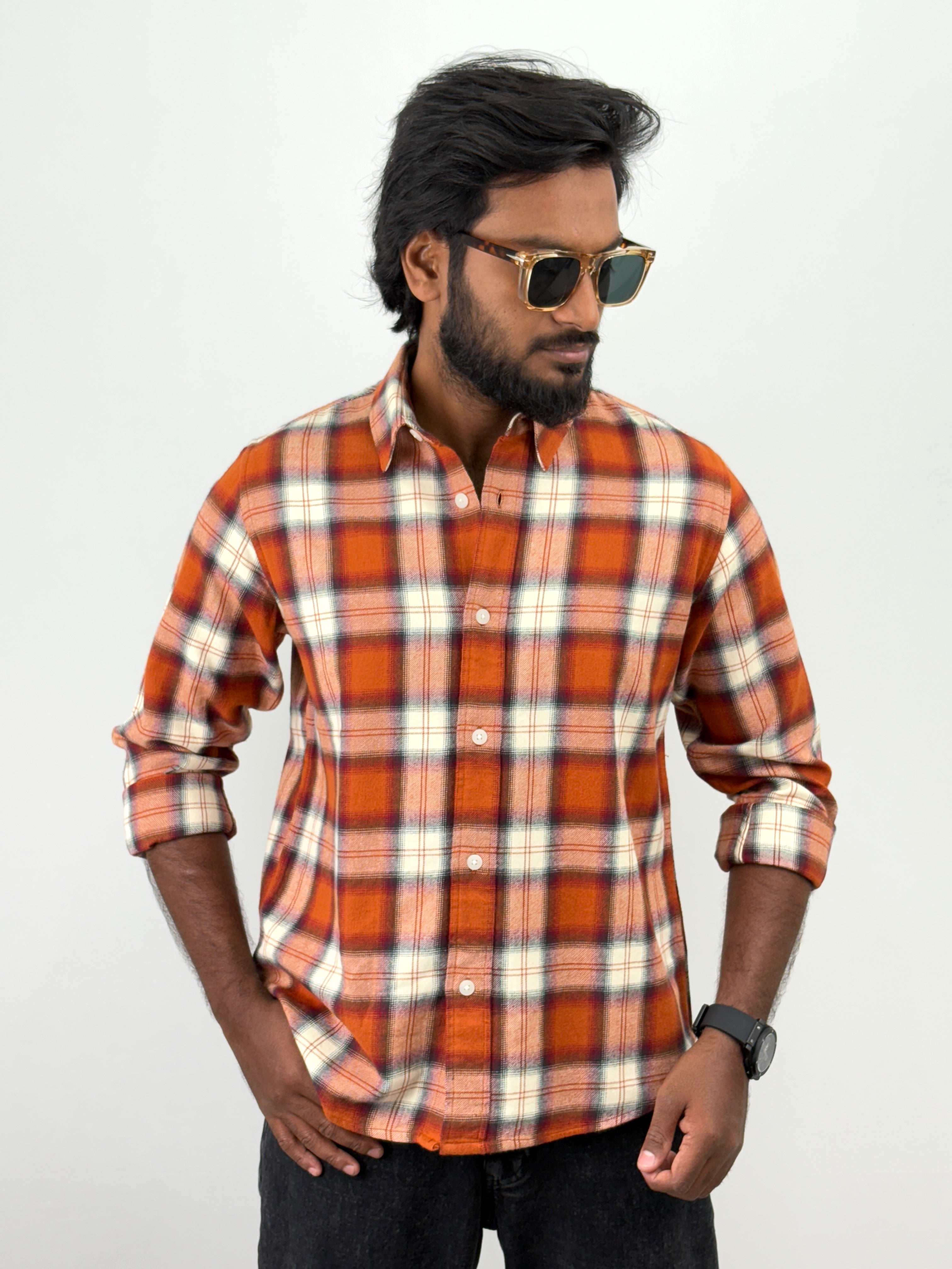 Orange Flannel Shirt
