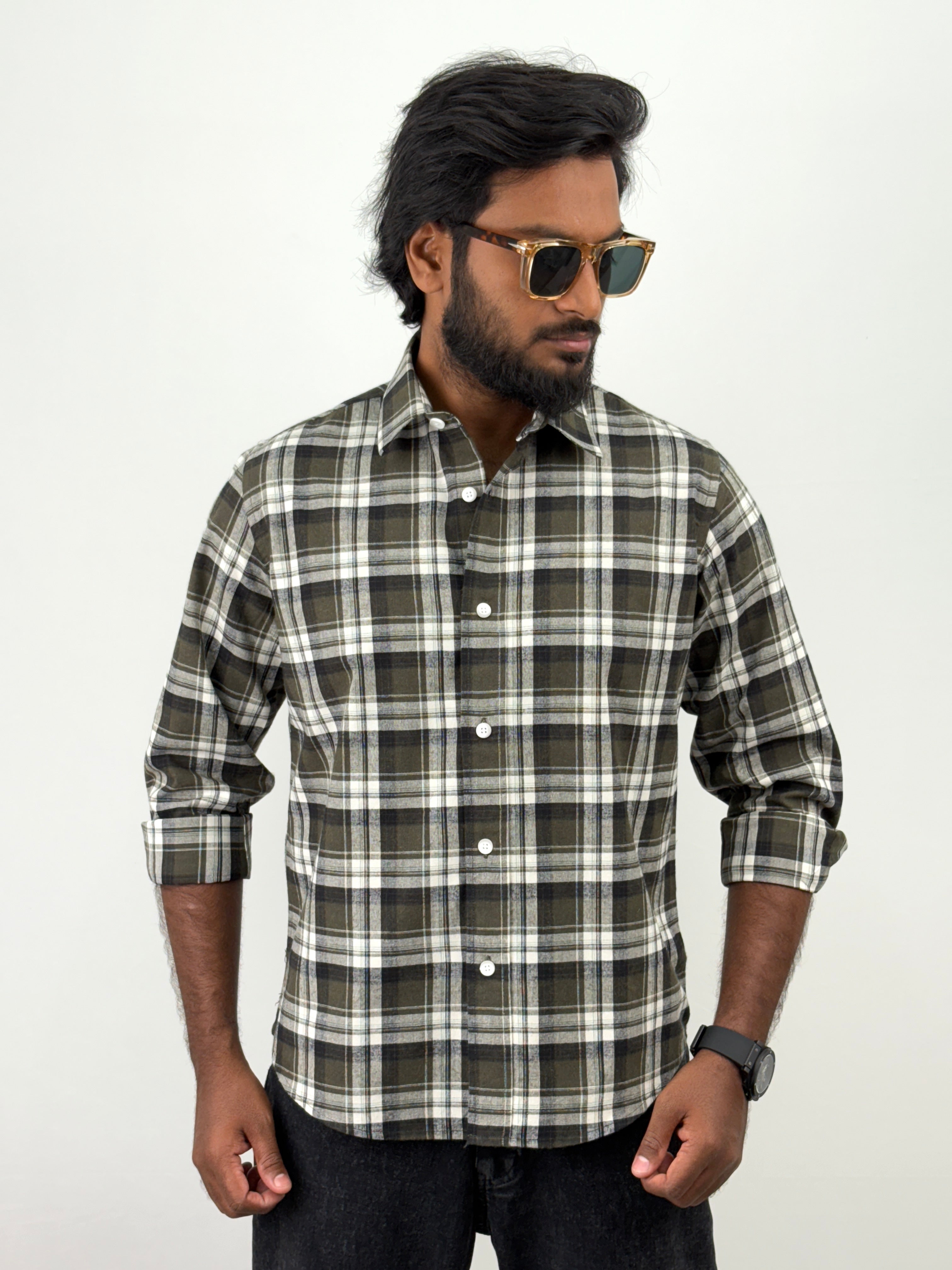 Olive Flannel Shirt