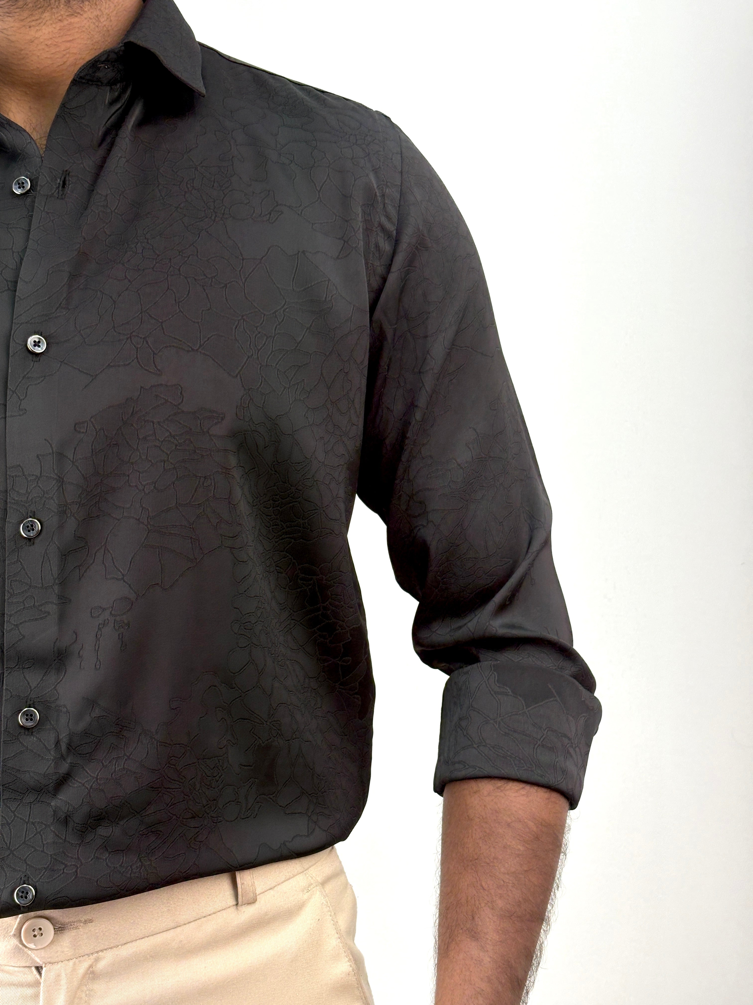 Black Jacquard Shirt