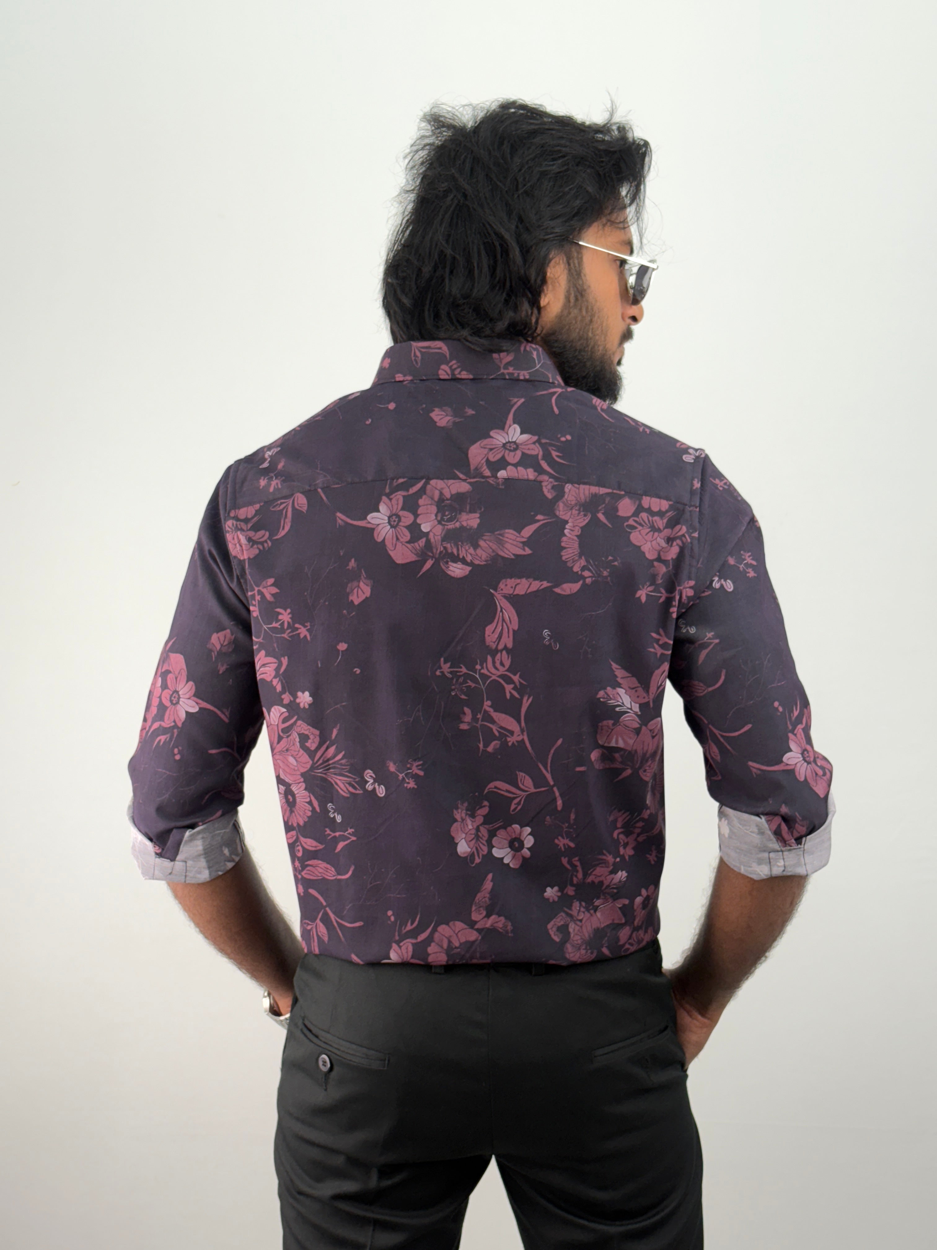 Wine Printed Shirt