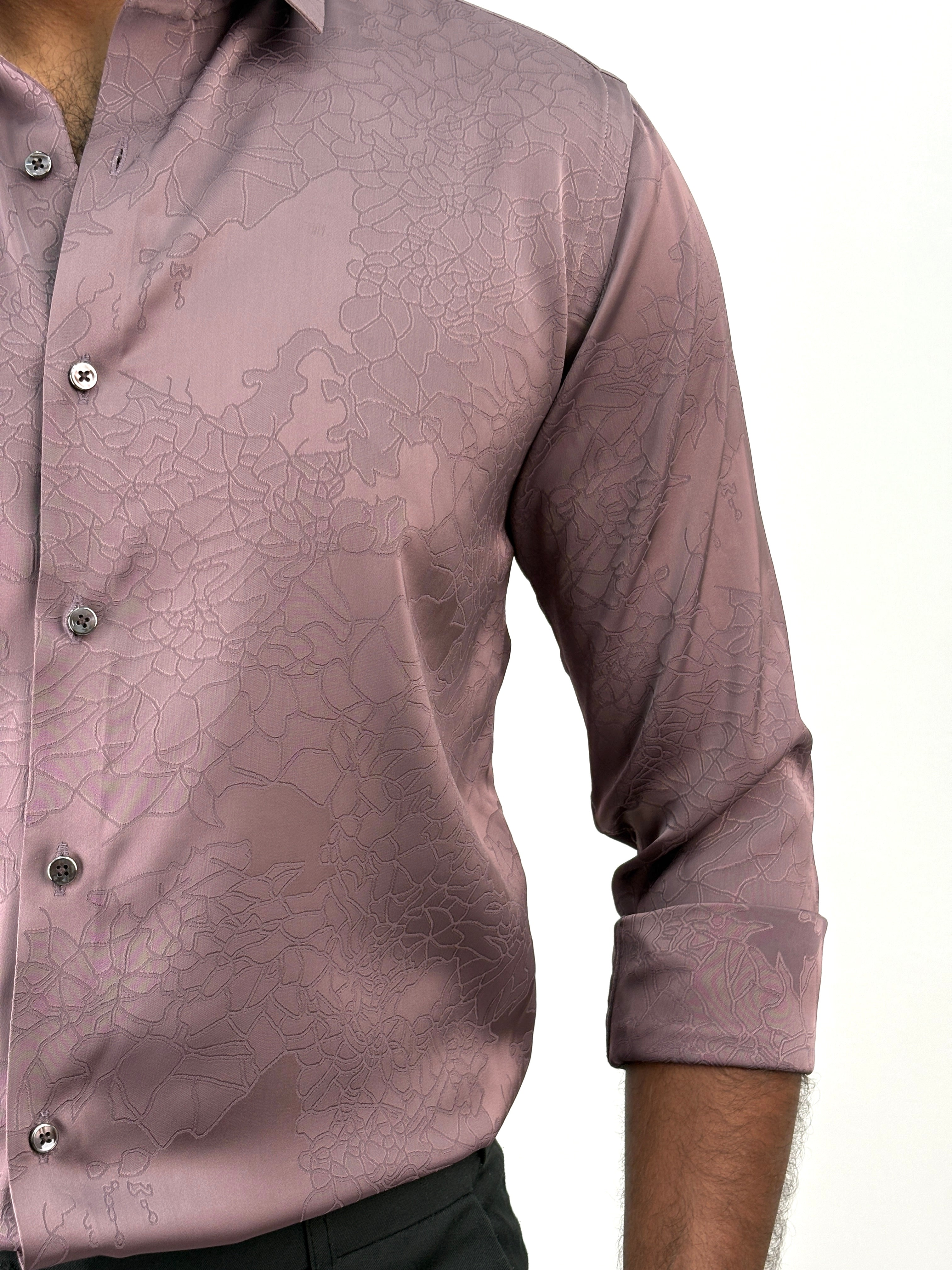Lavender Jacquard Shirt