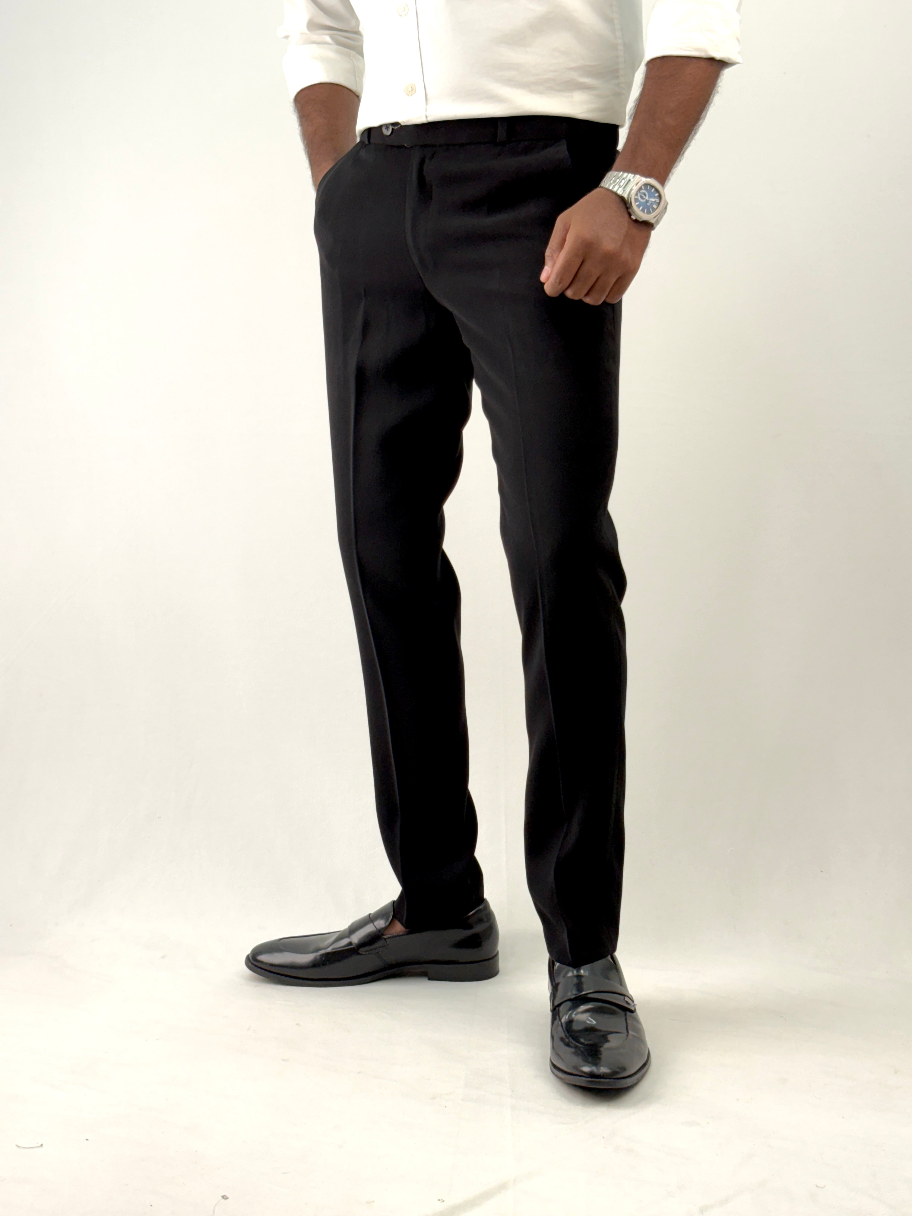 Black IMP Flexible Waist Formal Pant