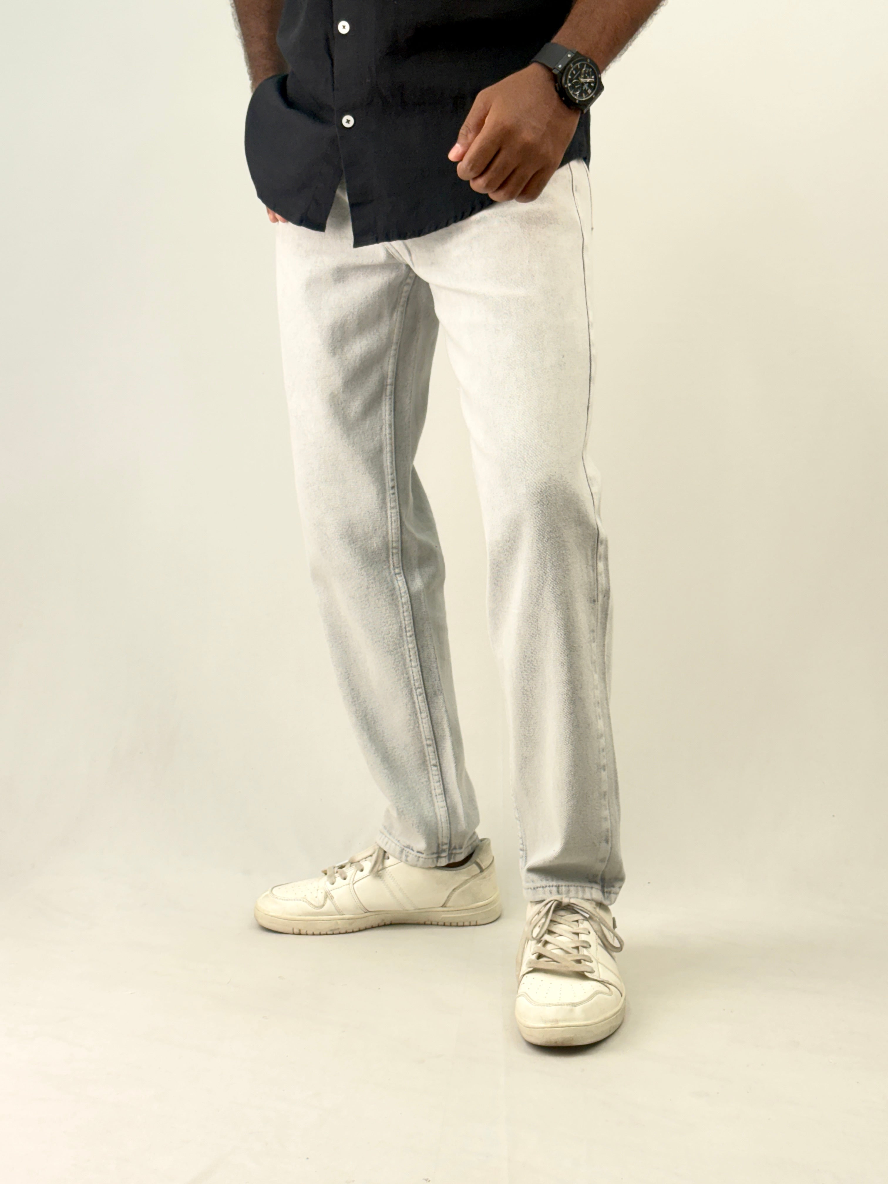 Light Grey Semi Baggy Jean