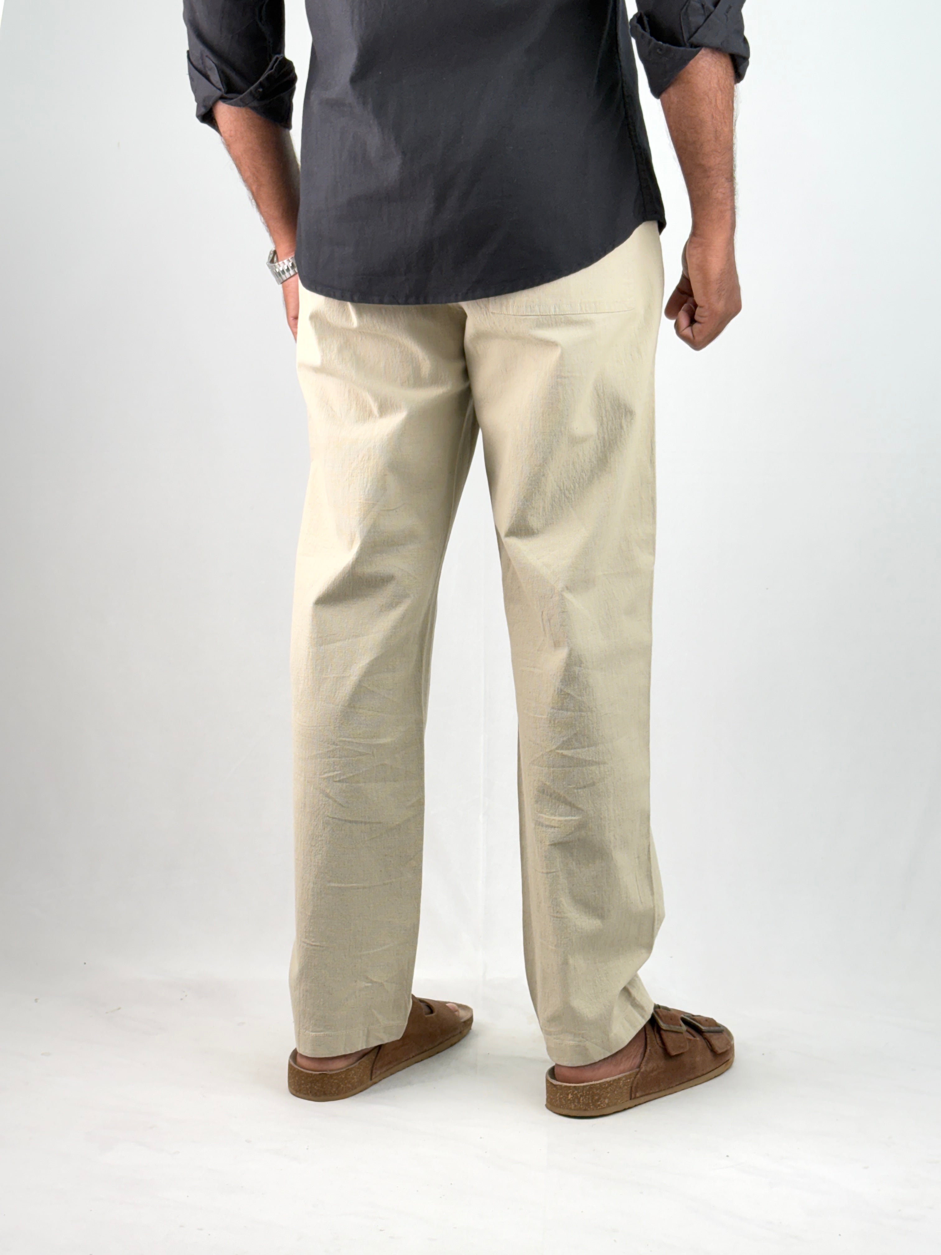 Olive Relaxed Fit Linen Pant 2