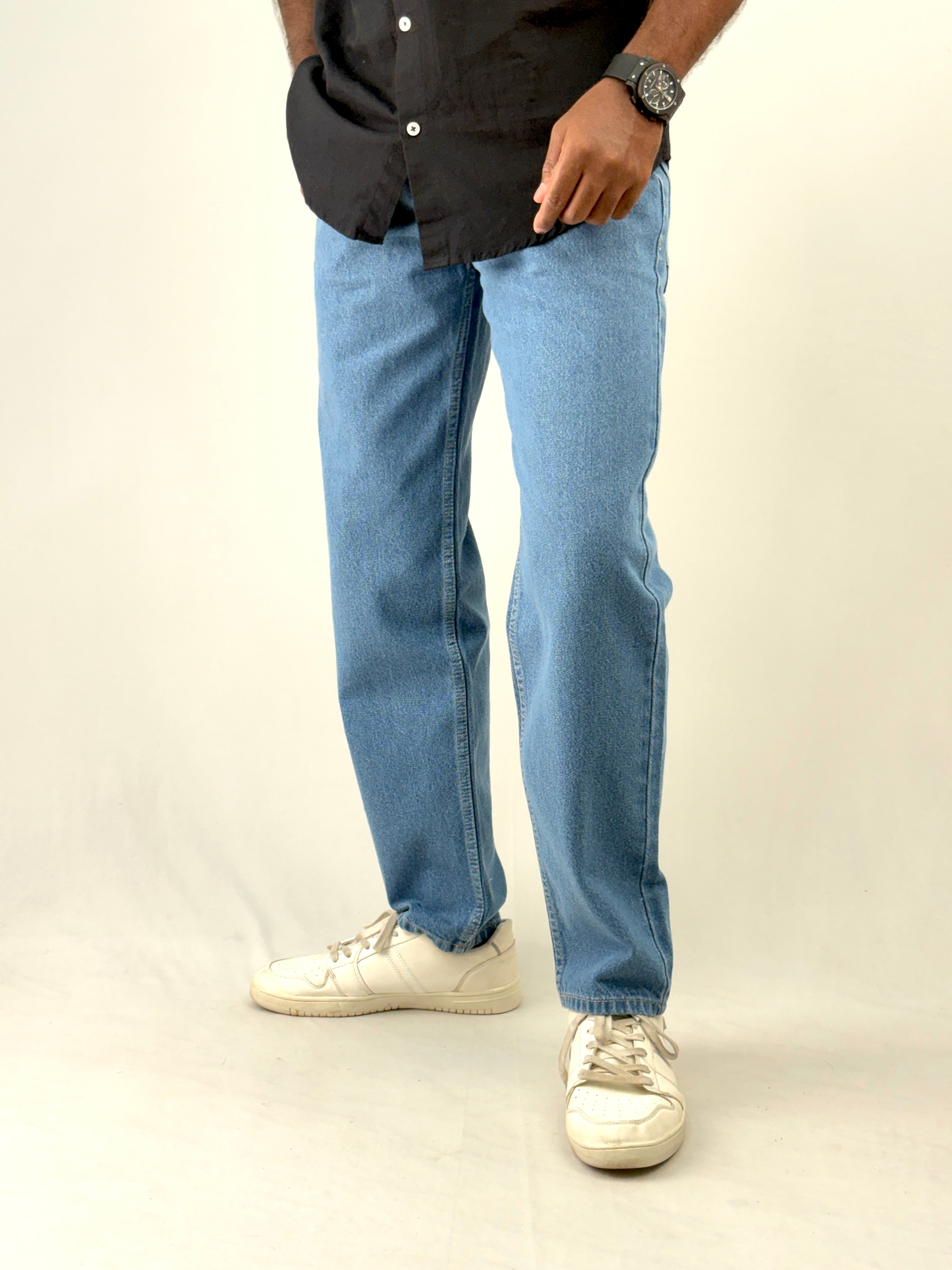 Blue Semi Baggy Jean