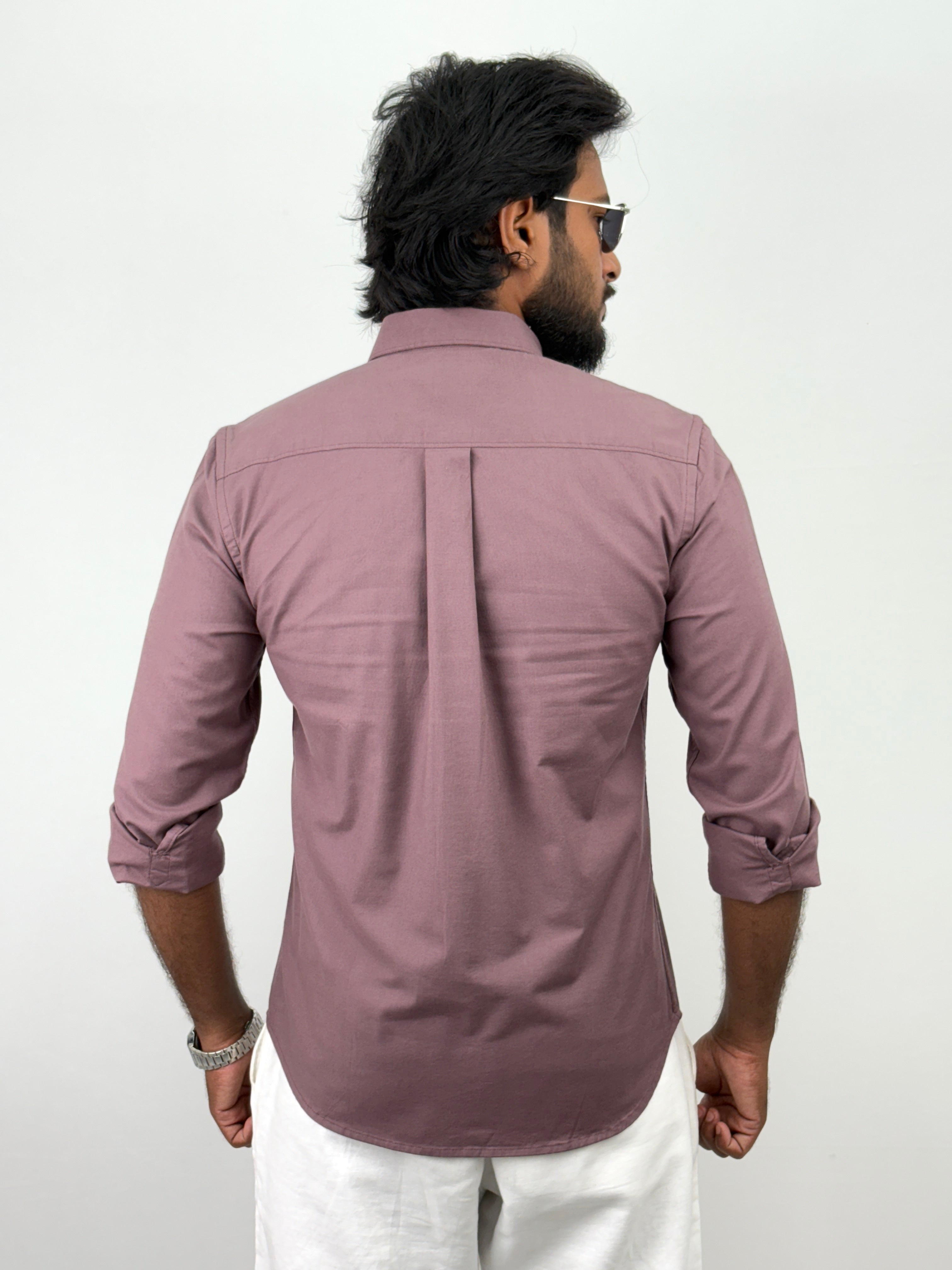 Mauve Oxford Plain Shirt