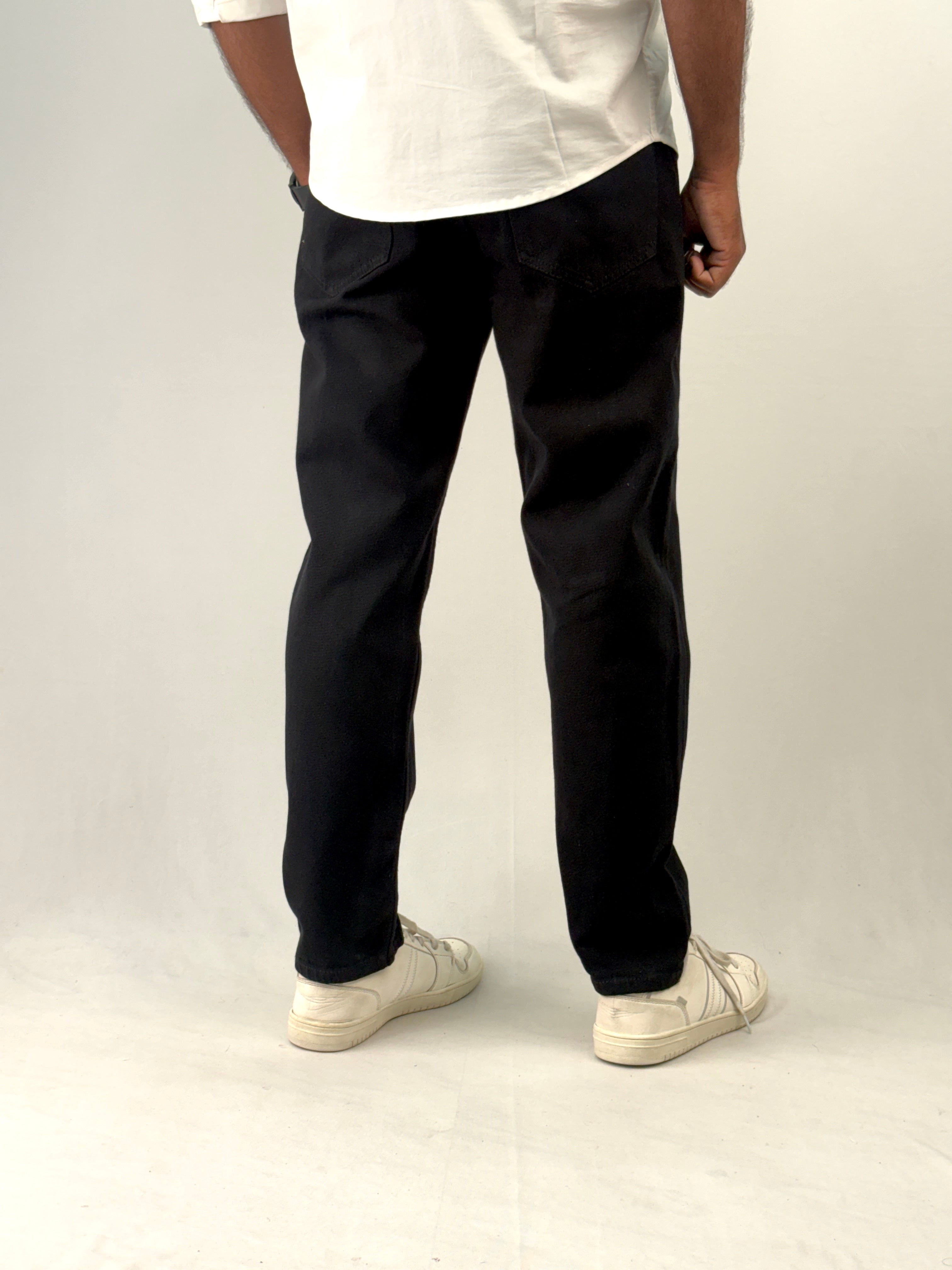 Black Semi Baggy Jean