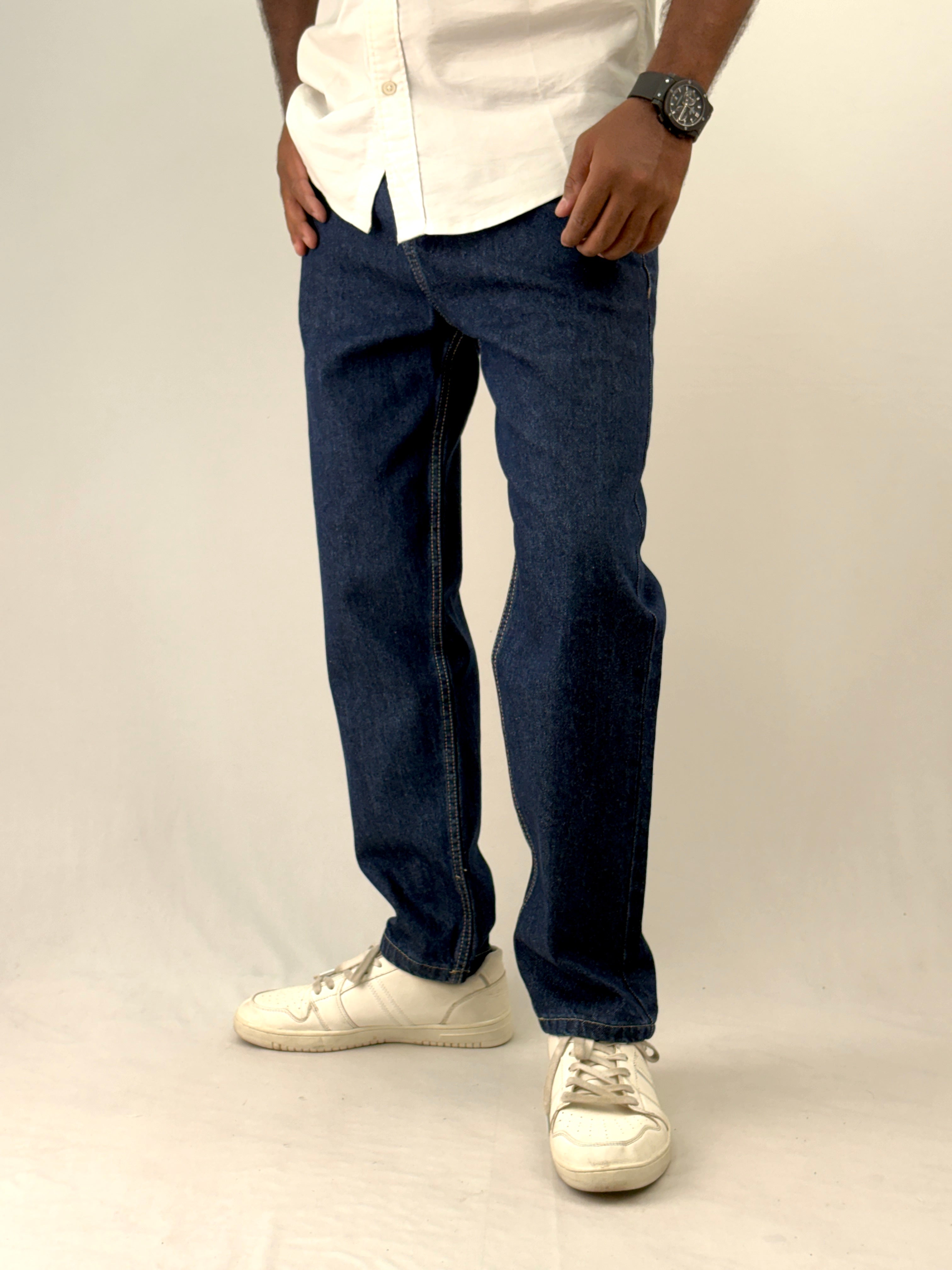 Dark Blue Semi Baggy Jean