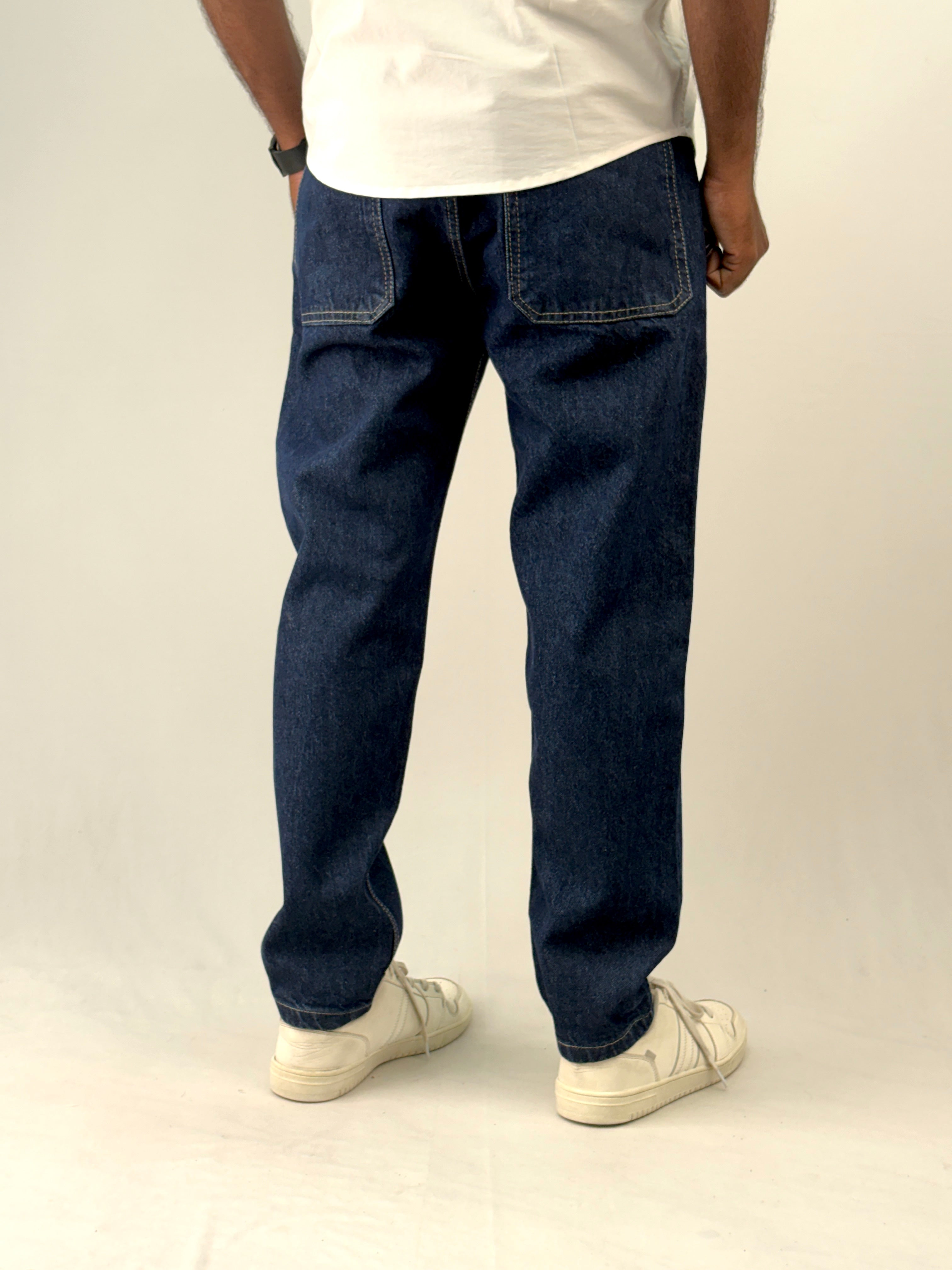 Dark Blue Semi Baggy Jean