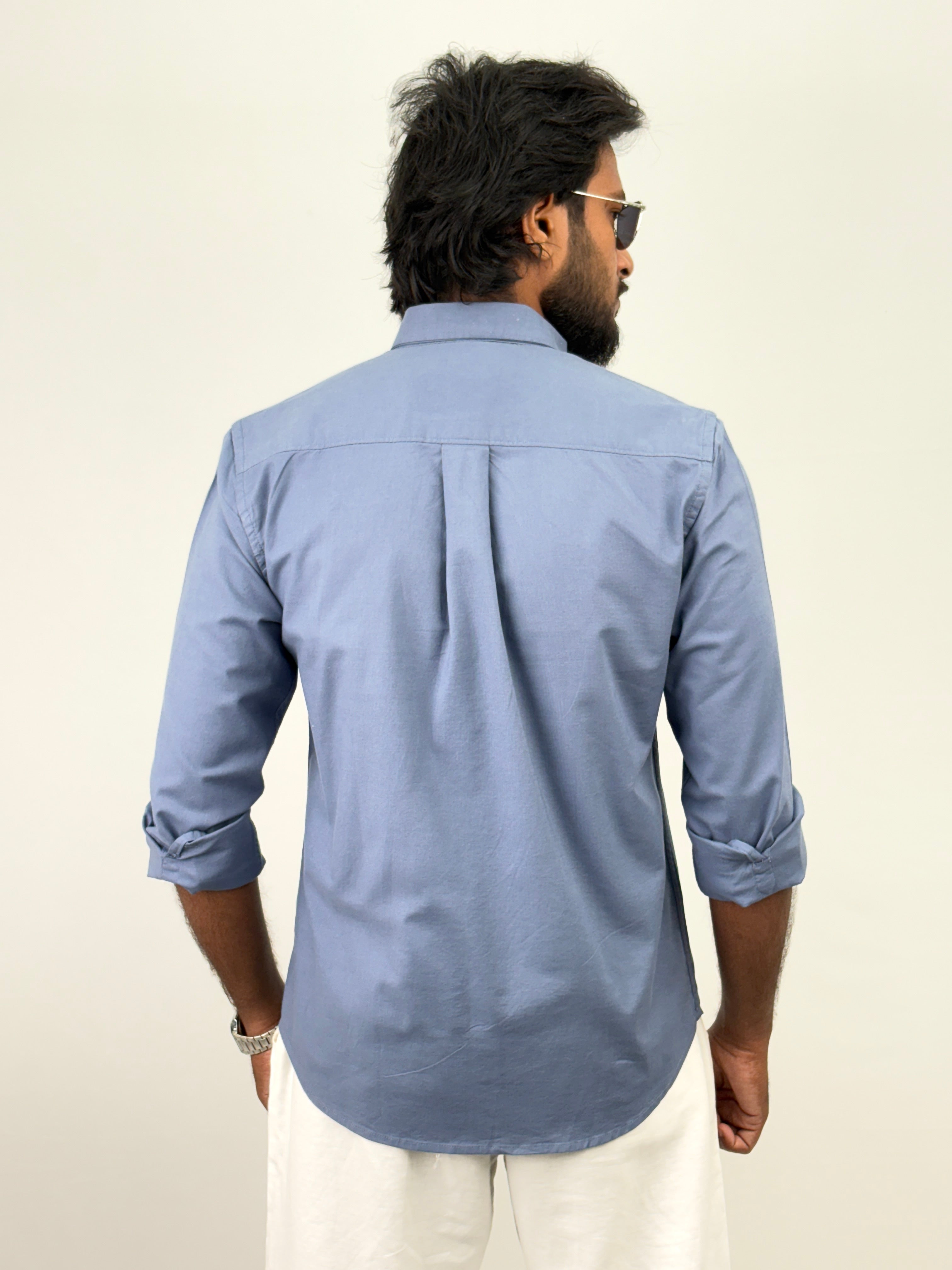 Blue Oxford Plain Shirt