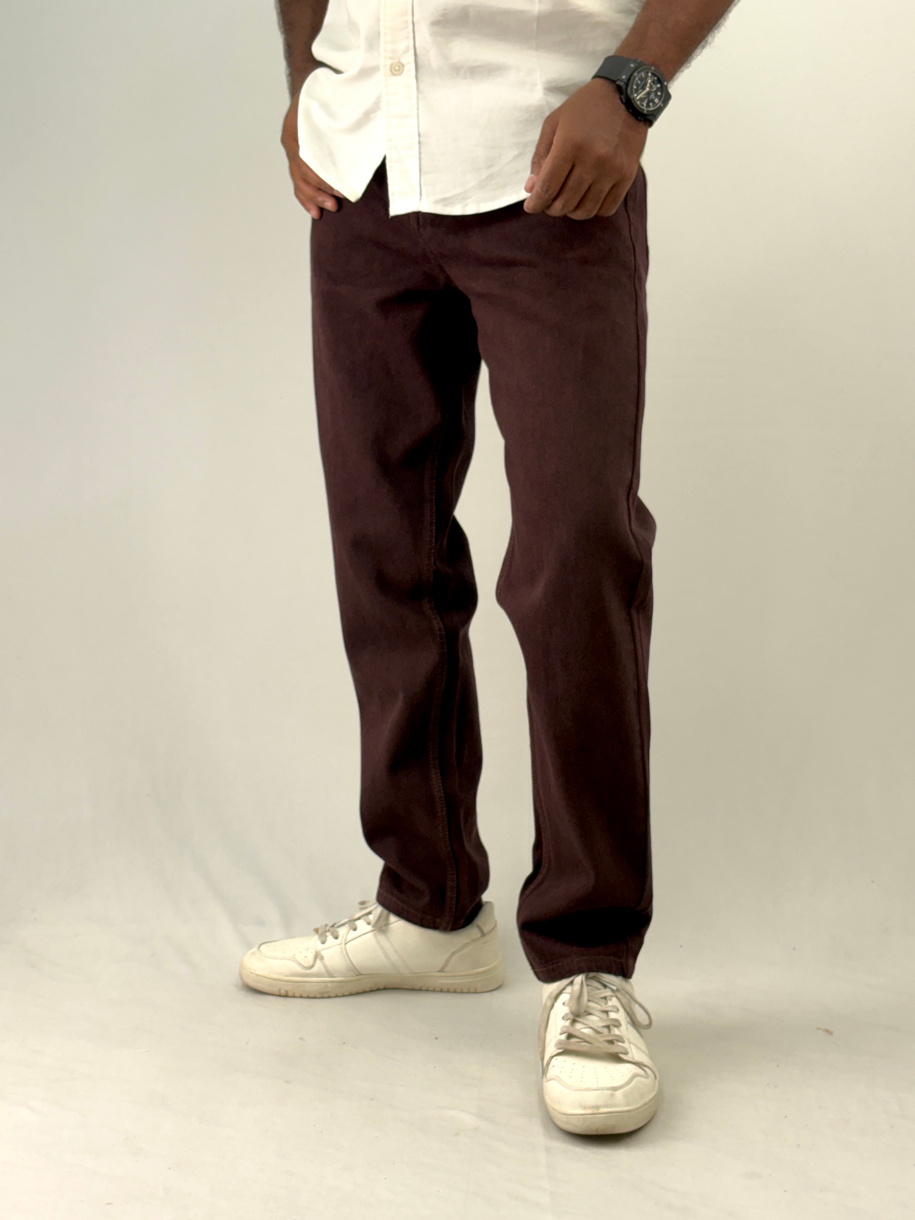 Brown Semi Baggy Jean