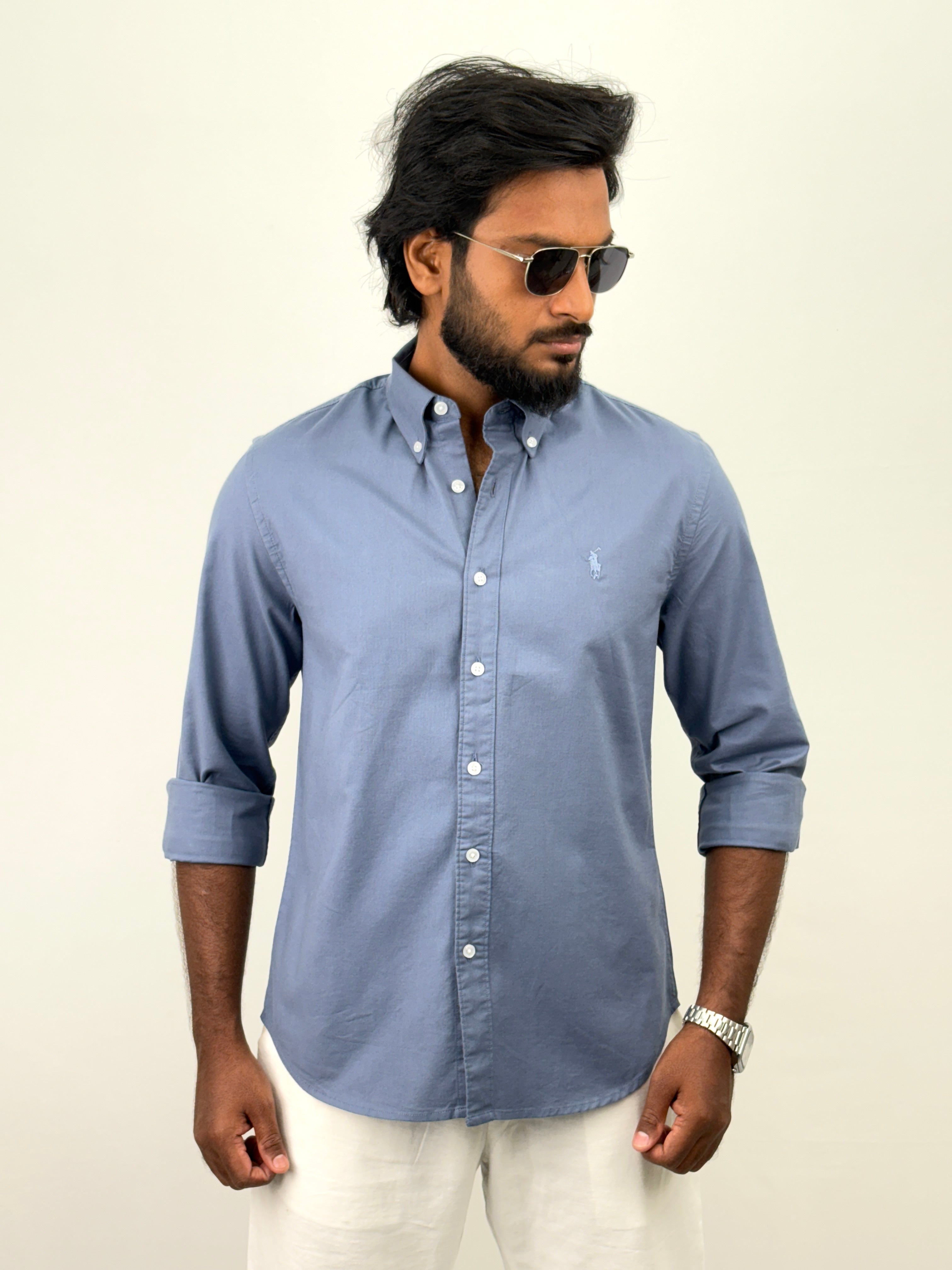 Blue Oxford Plain Shirt