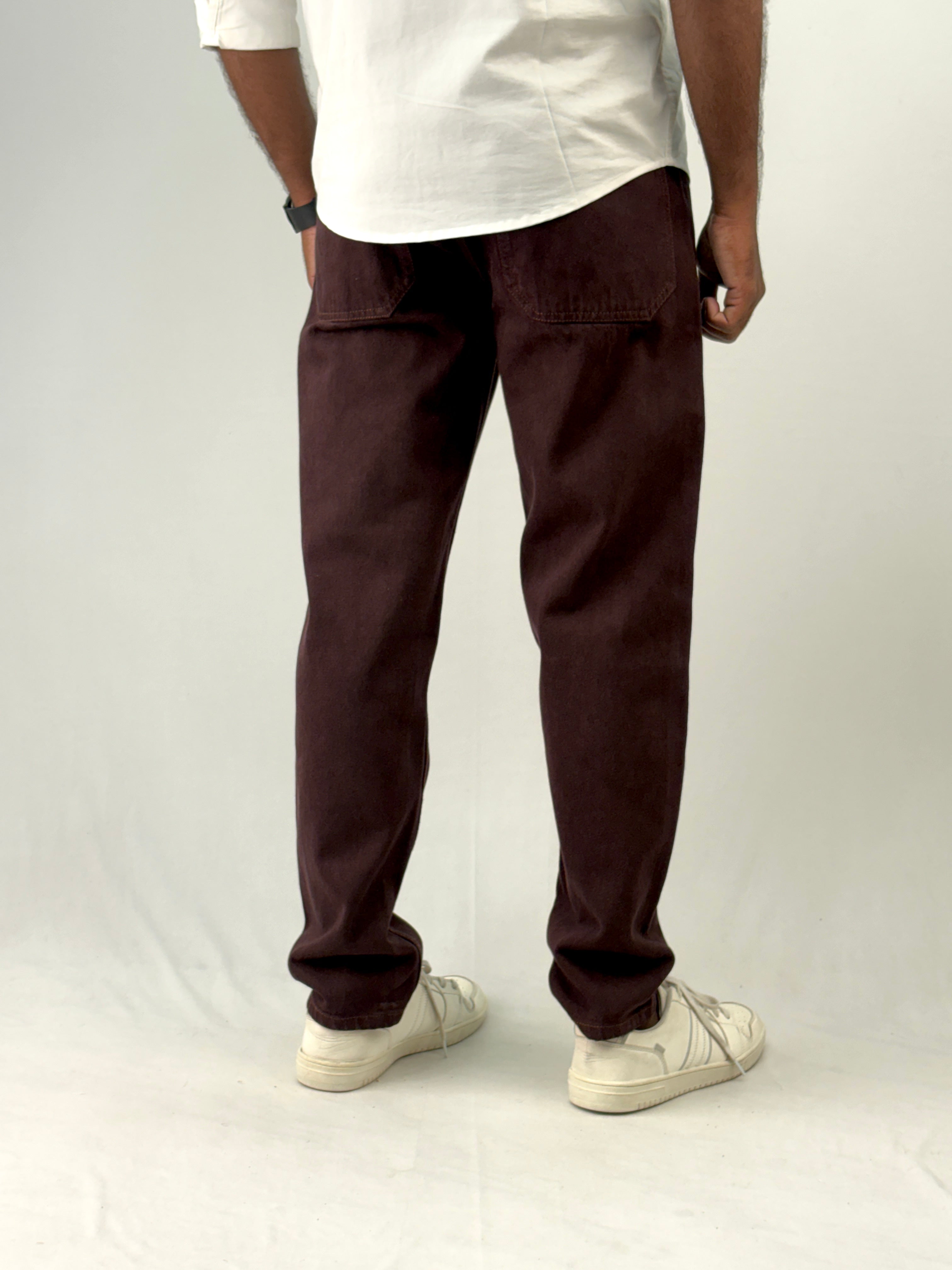 Brown Semi Baggy Jean