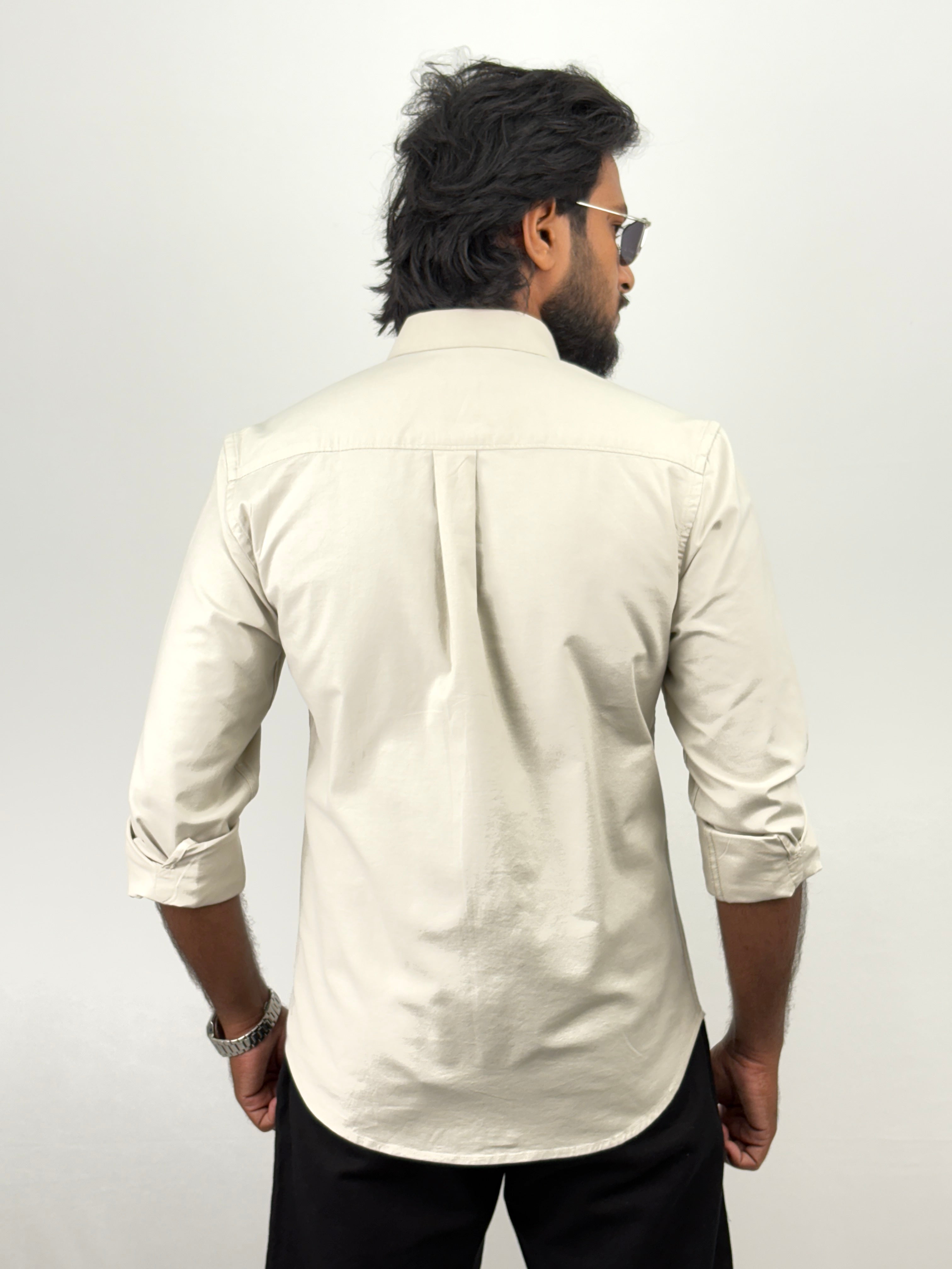 Light Grey Oxford Plain Shirt