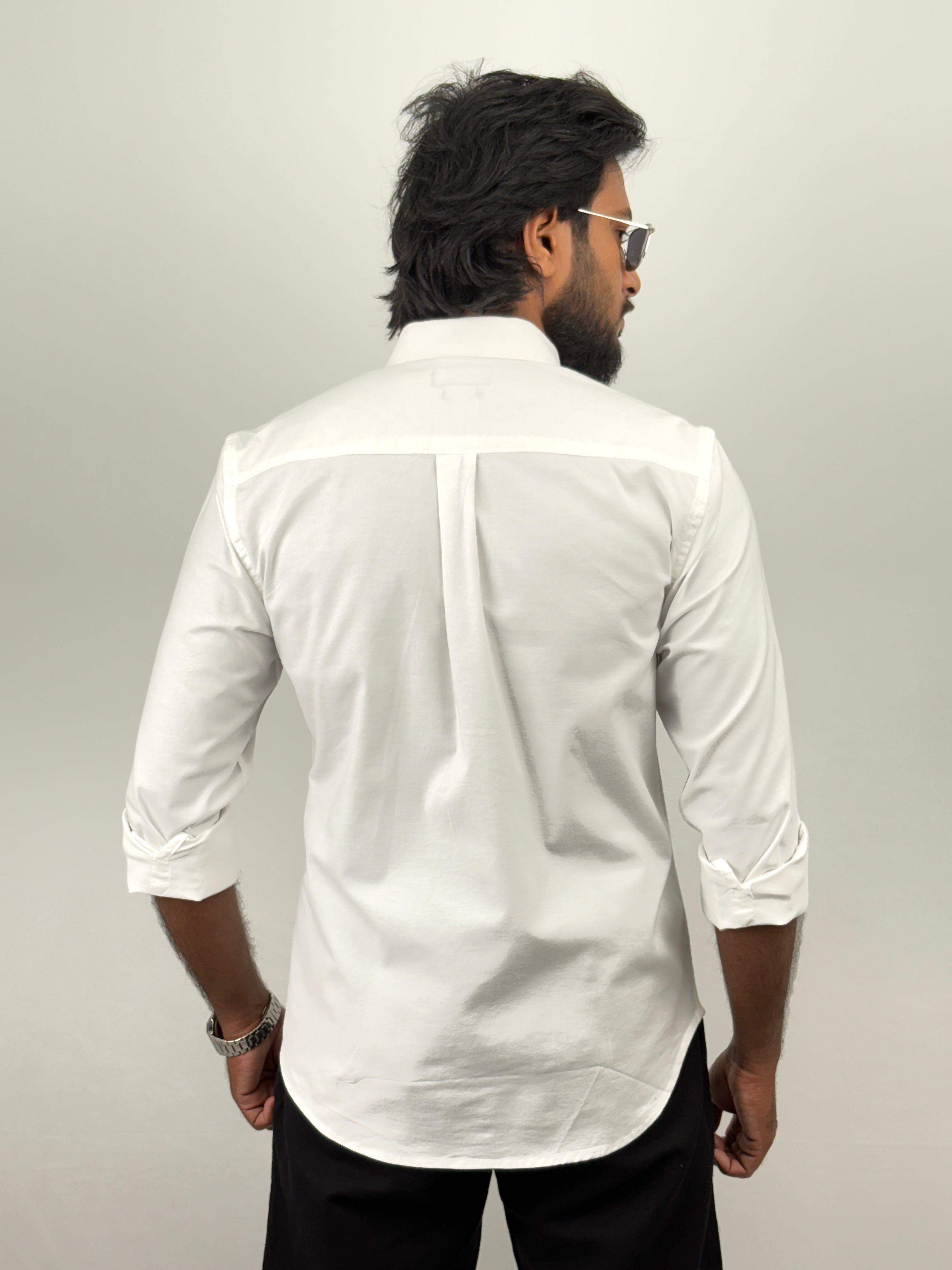 White Oxford Plain Shirt