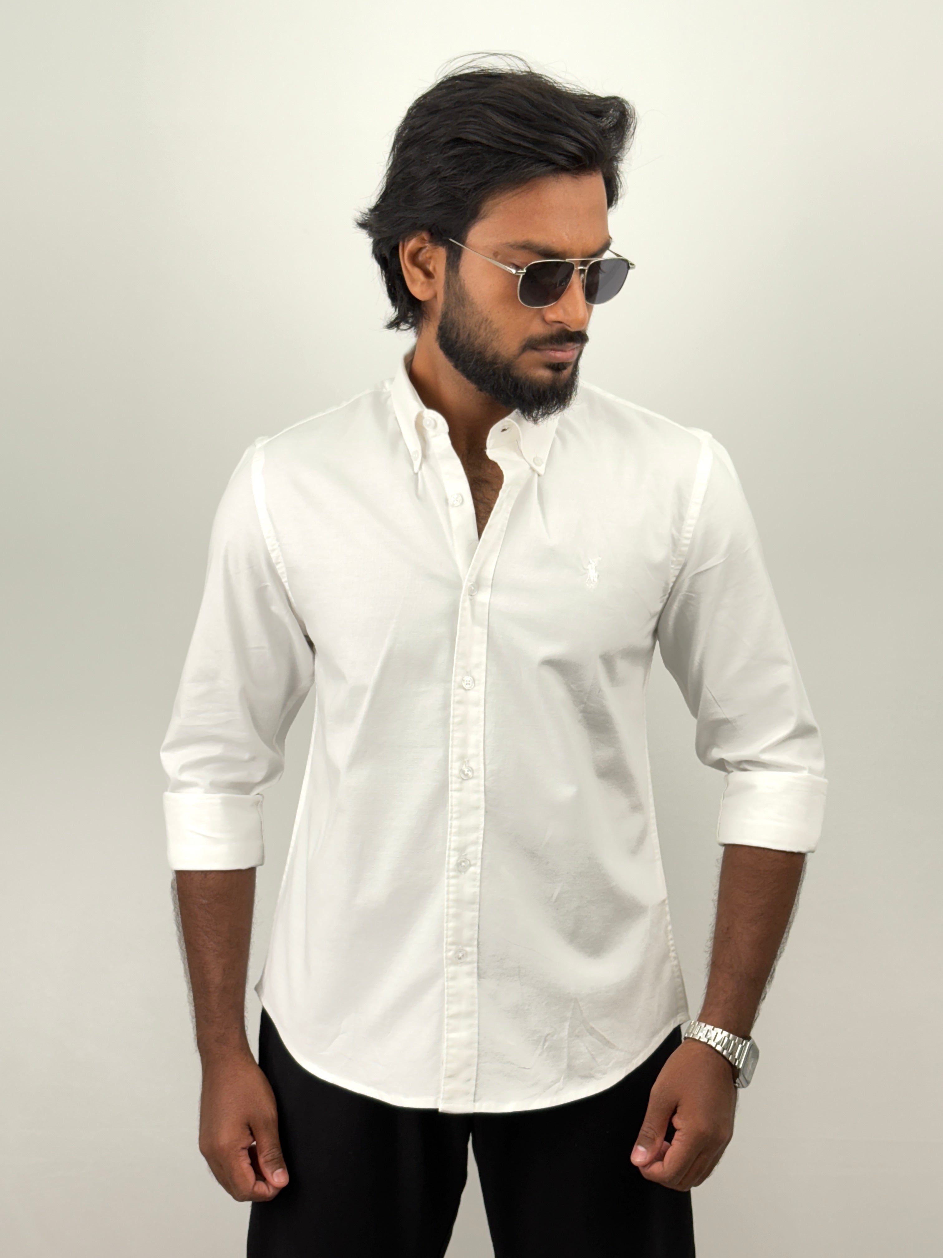 White Oxford Plain Shirt