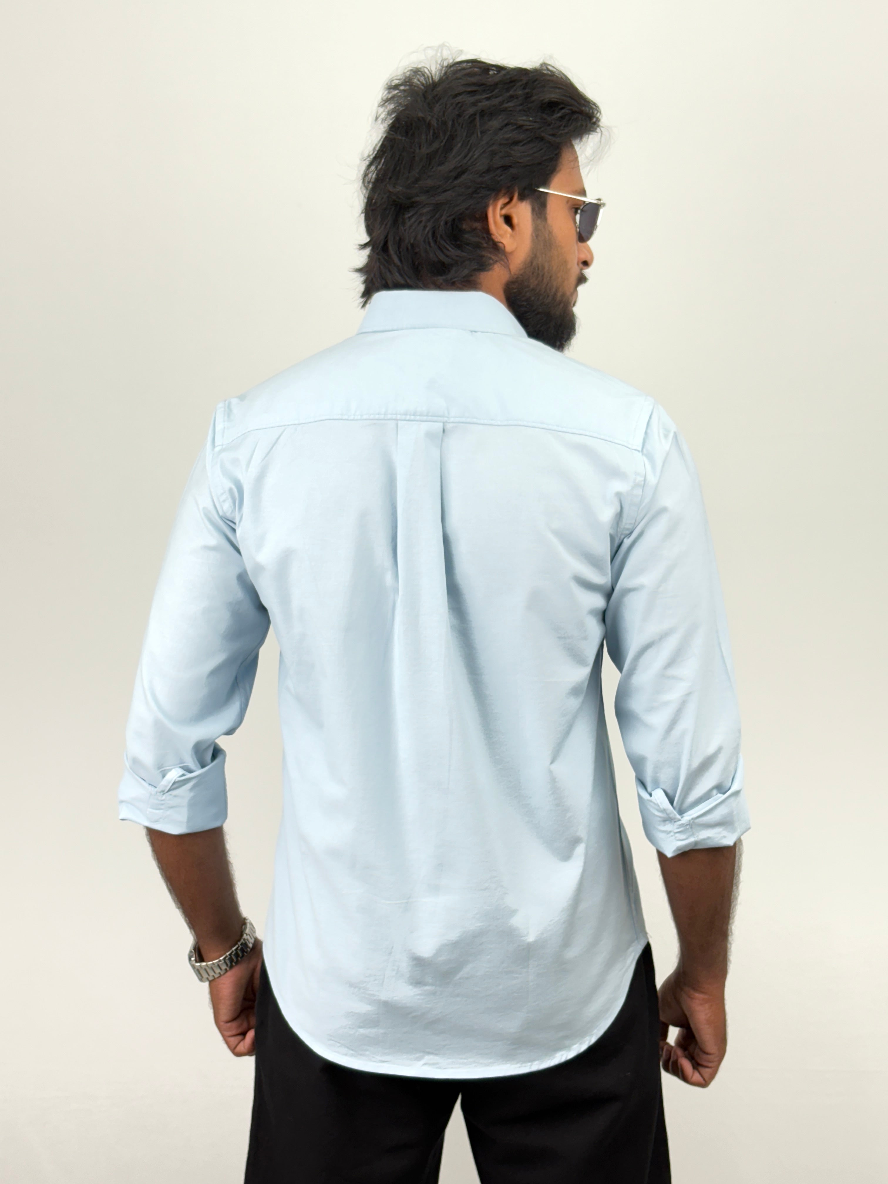 Light Blue Oxford Plain Shirt