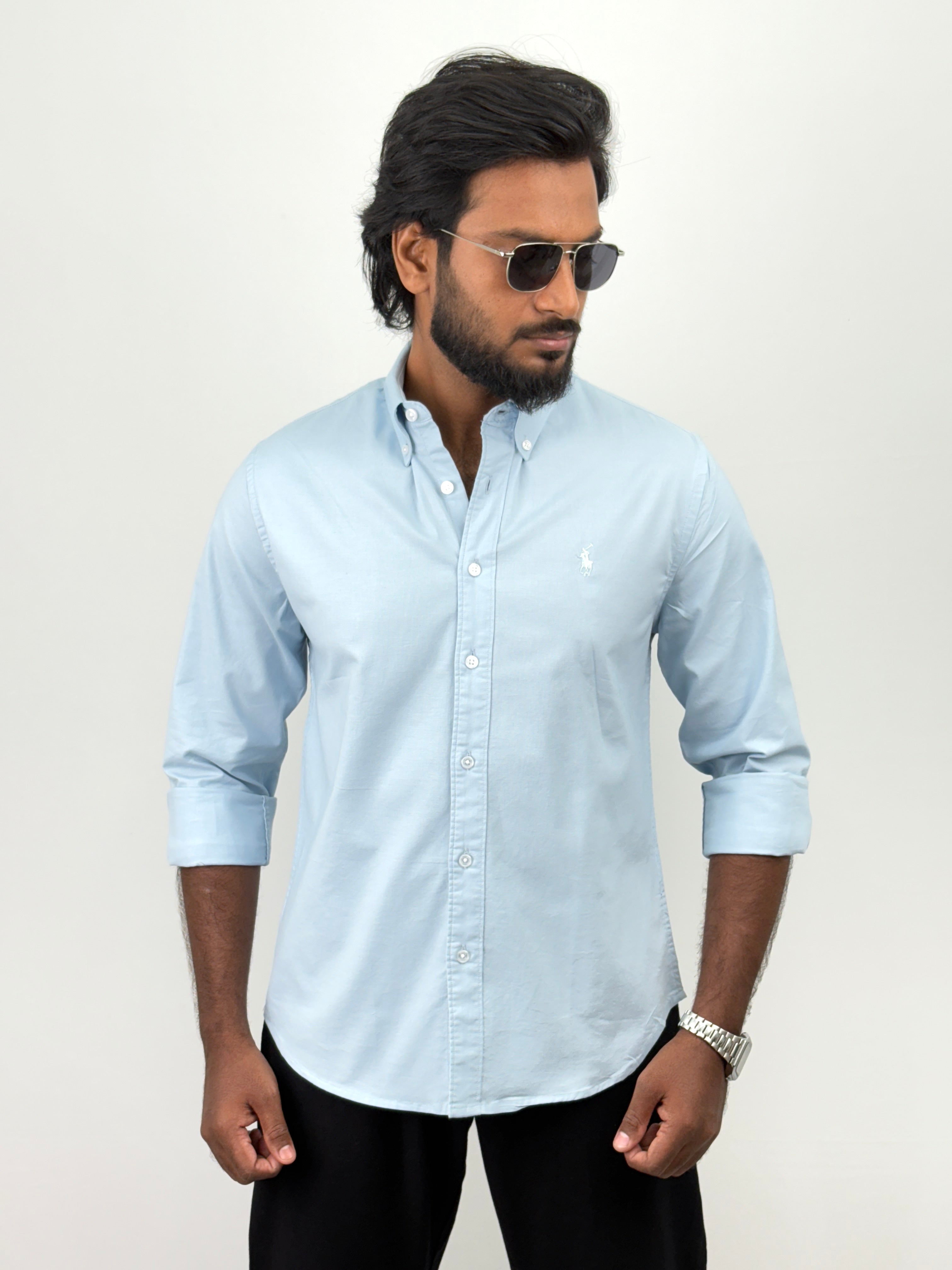 Light Blue Oxford Plain Shirt