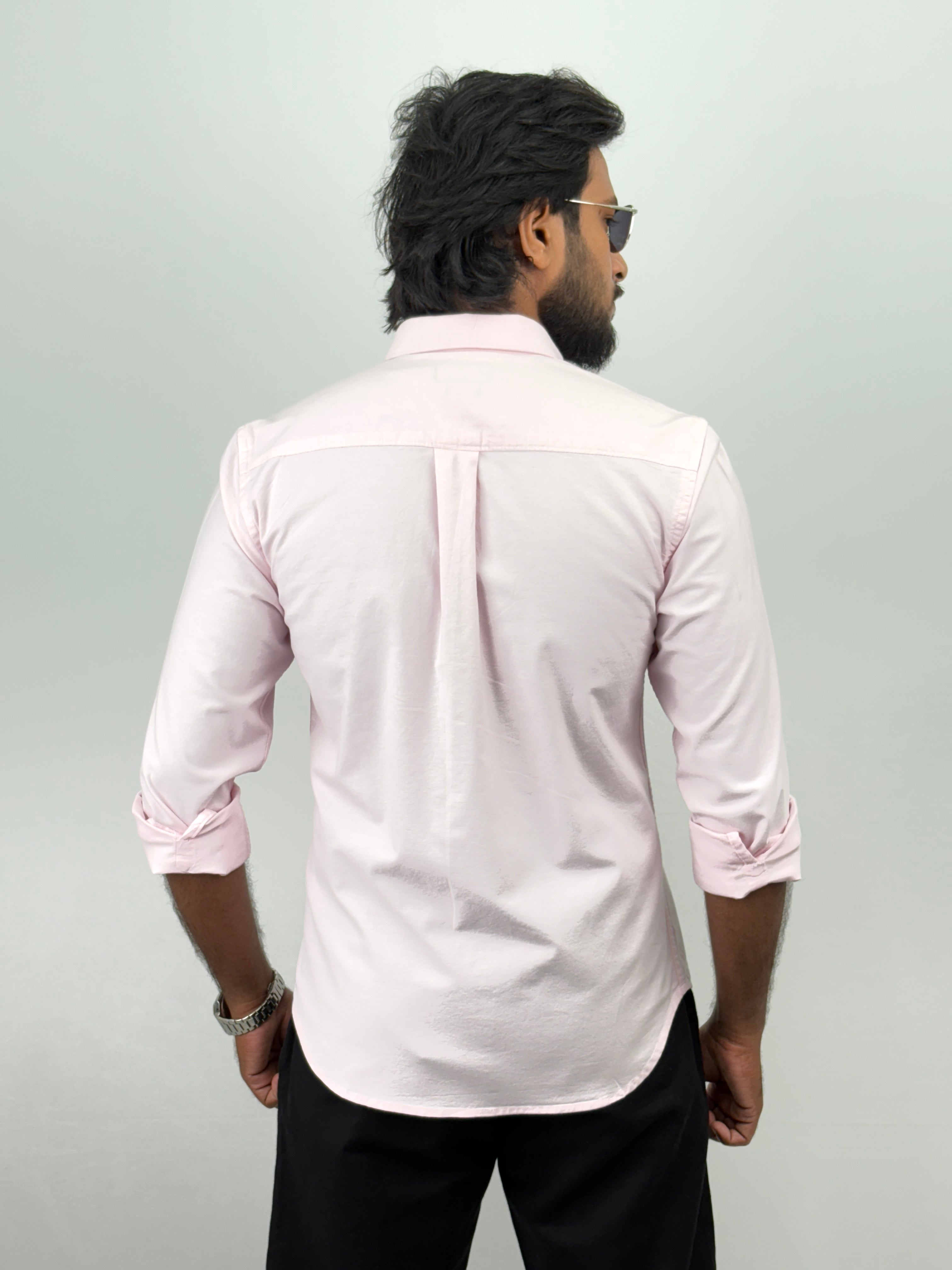 Light Pink Oxford Plain Shirt