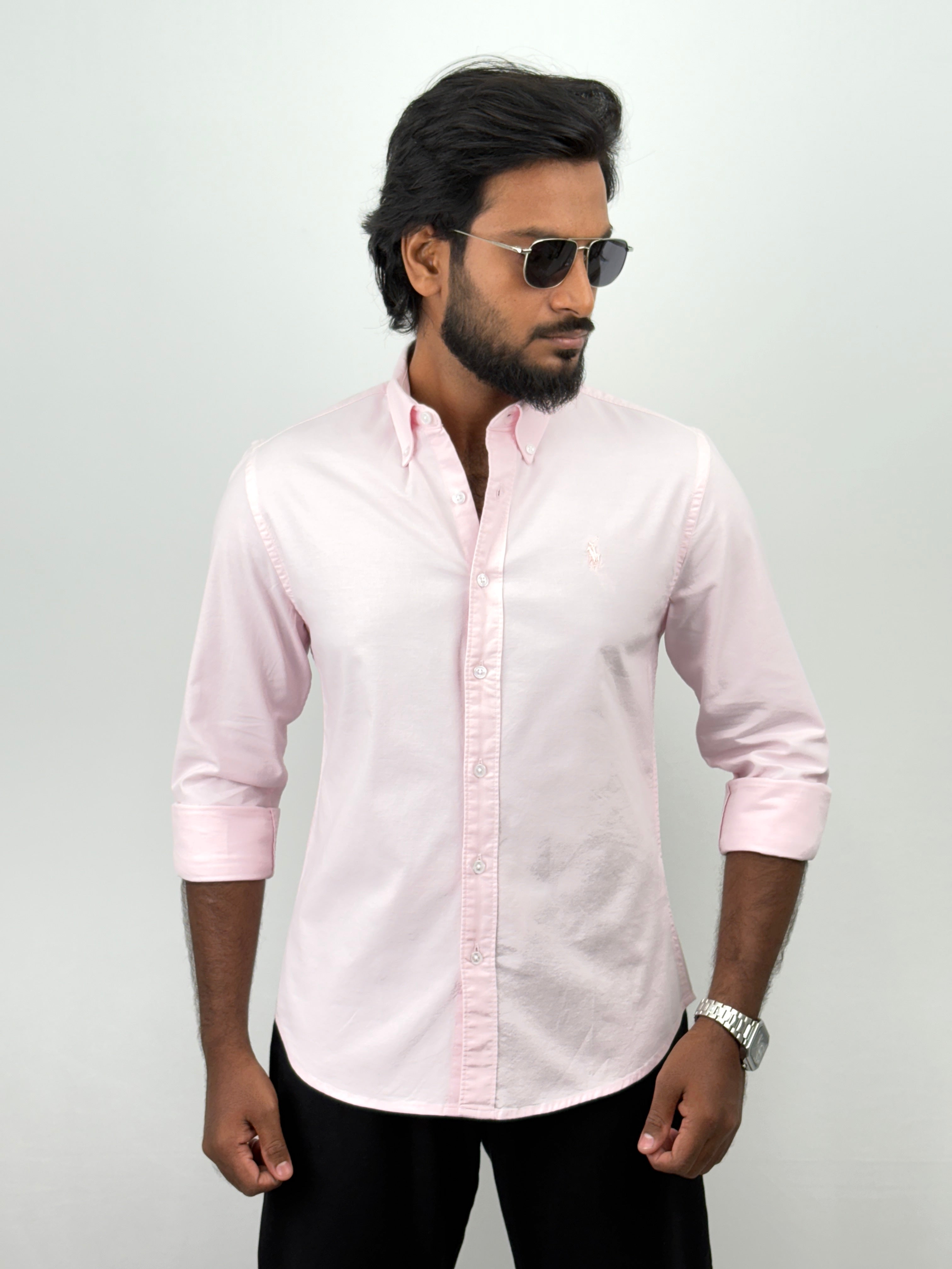 Light Pink Oxford Plain Shirt