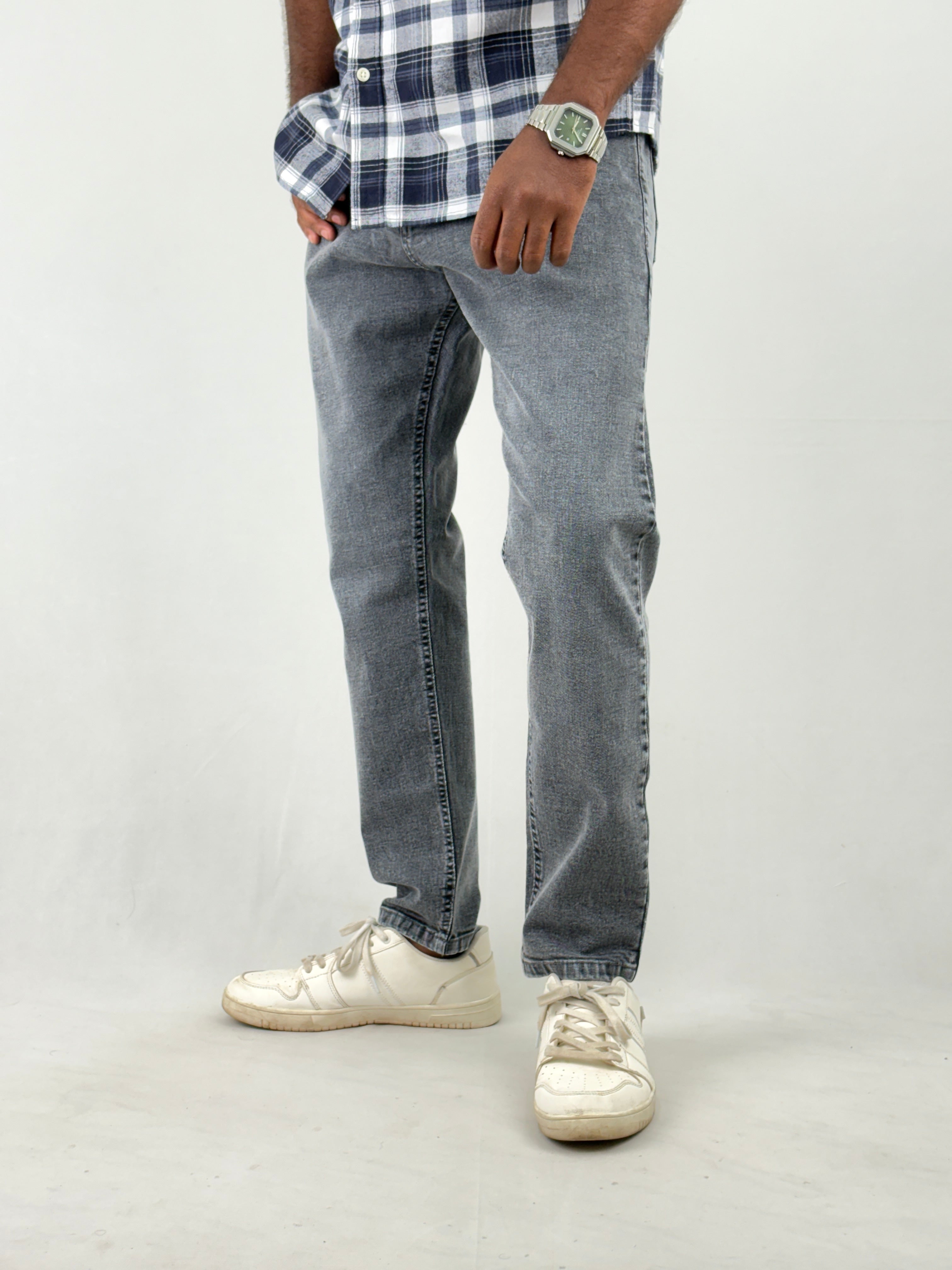 Grey Ankle Fit Jean 1