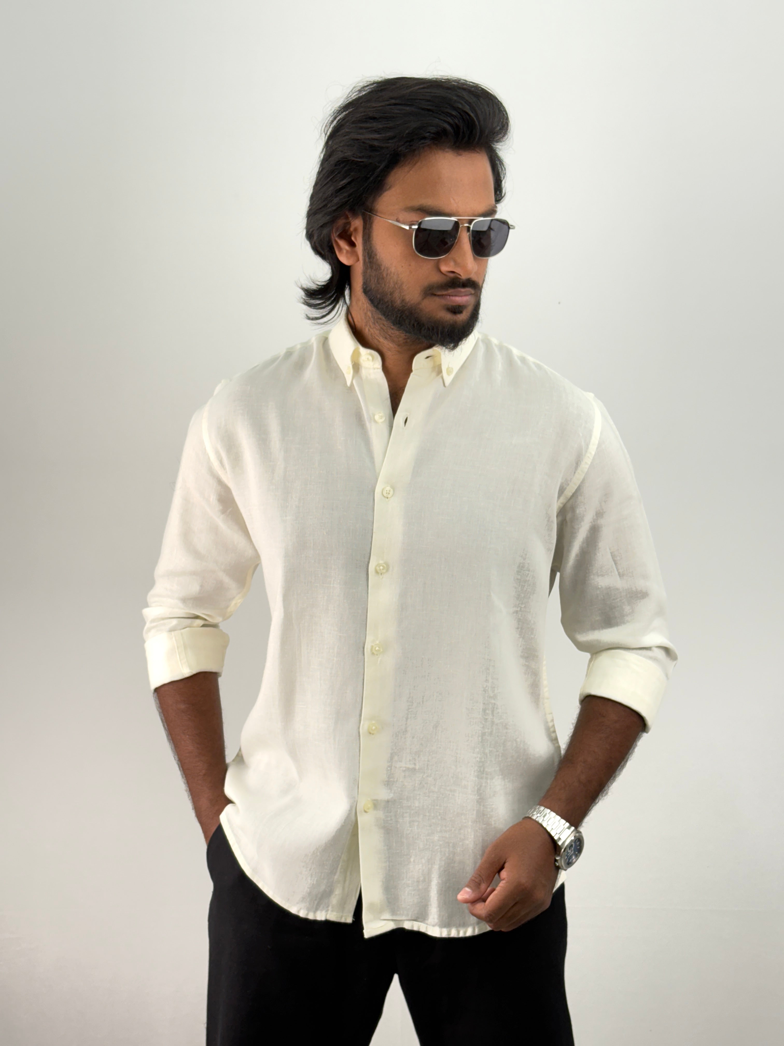 Beige Linen Shirt
