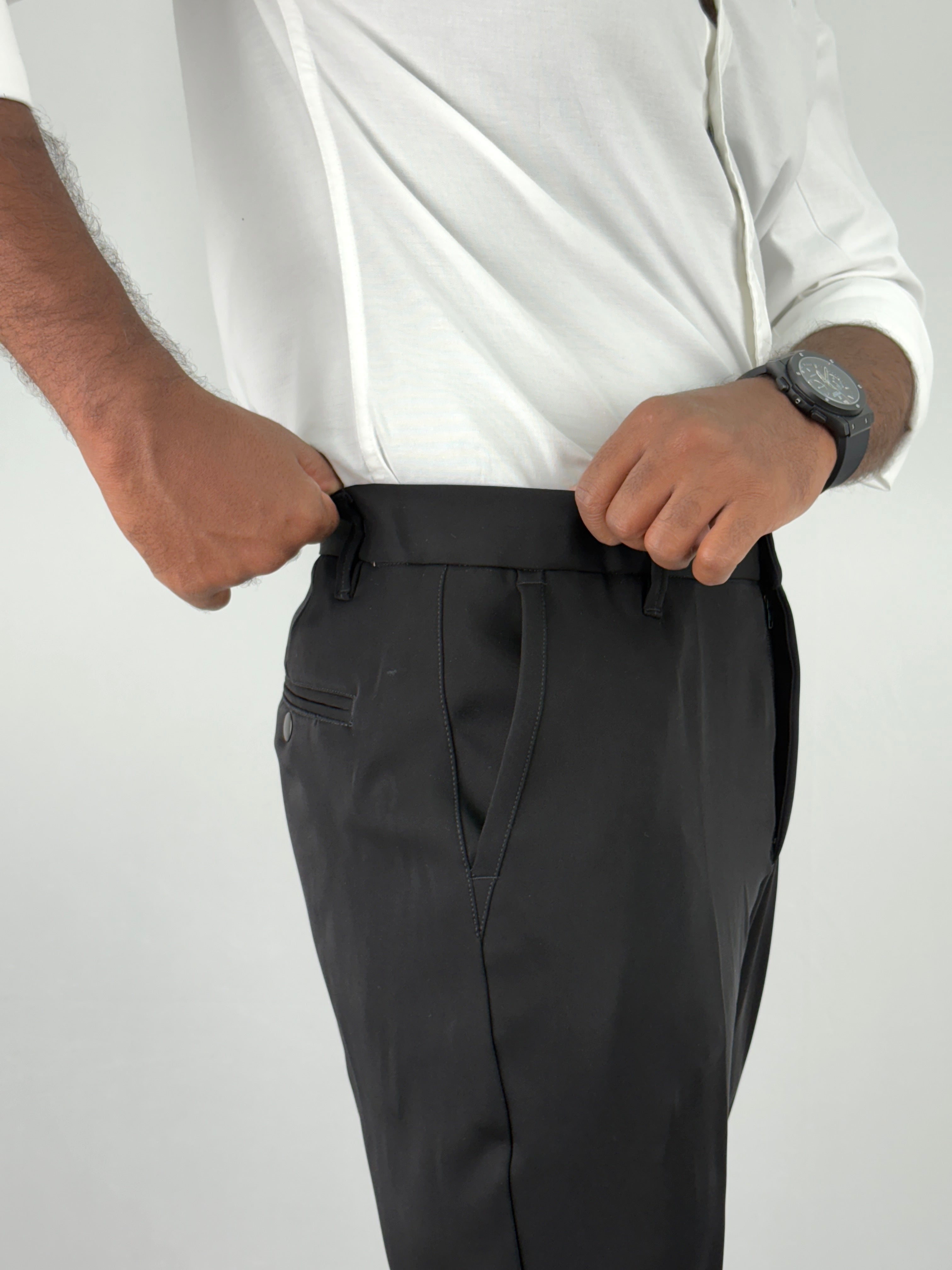 Black Stretchable IMP Formal Pants