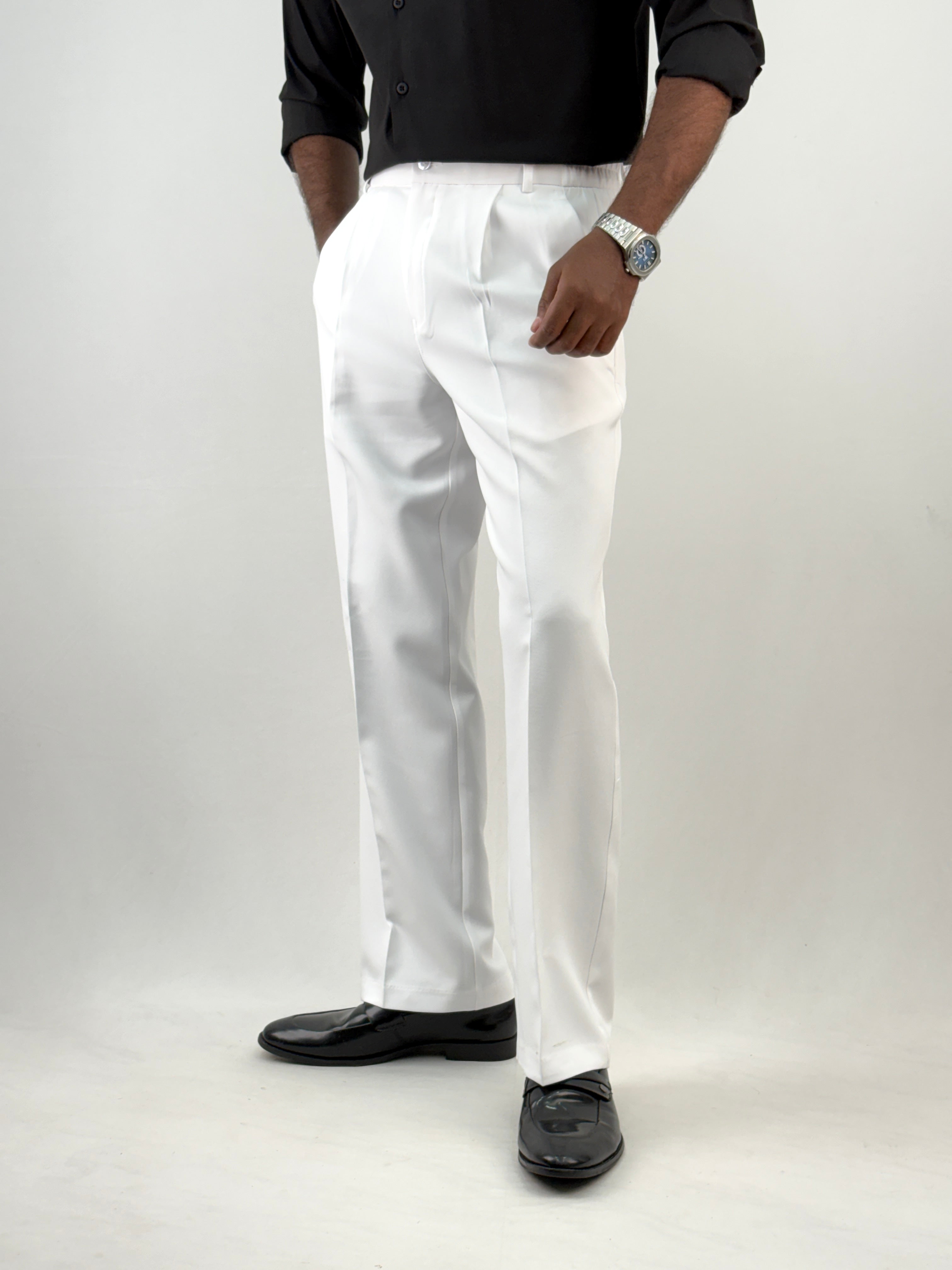 White Korean Baggy Pant