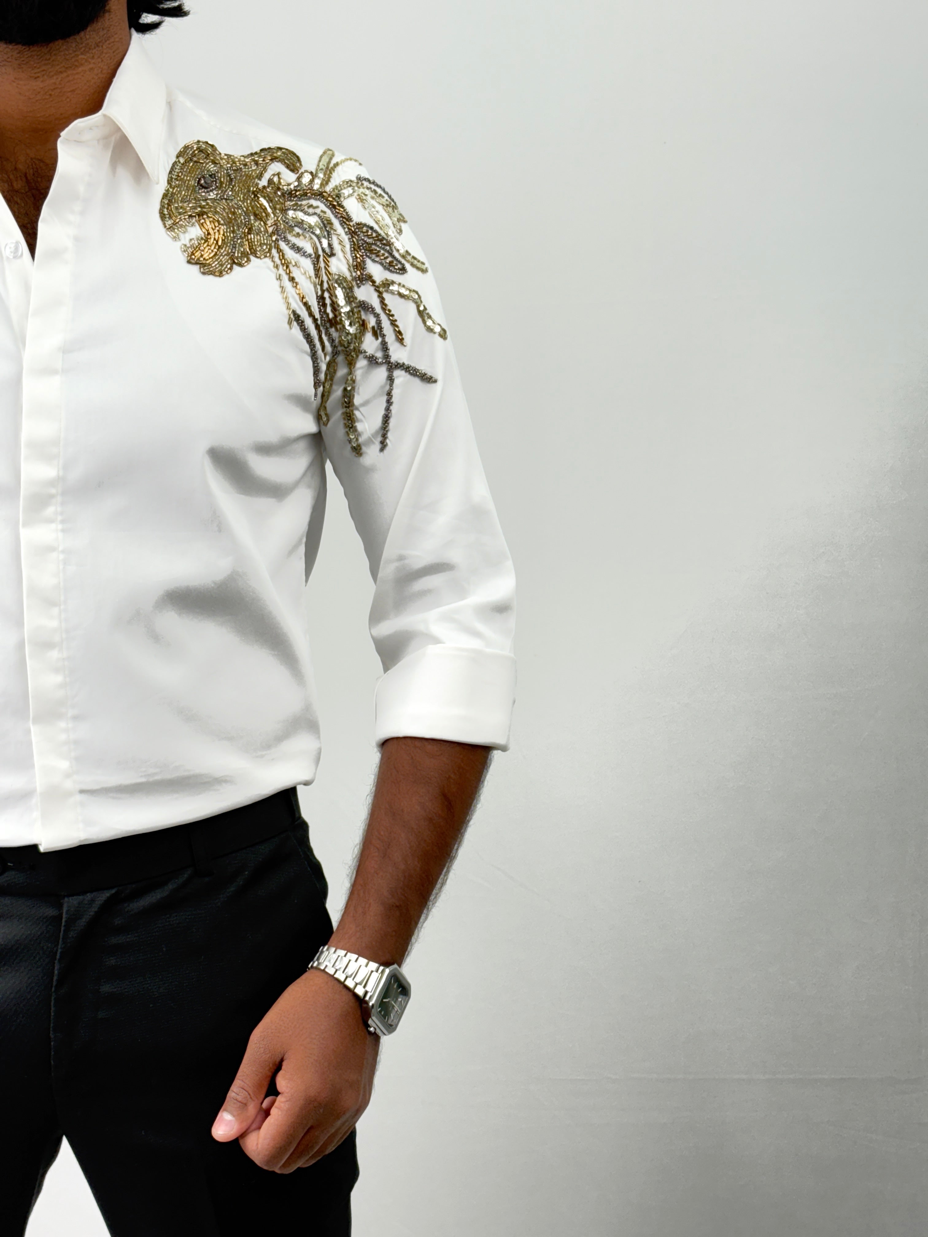 White IMP Designer Stone Work Shirt
