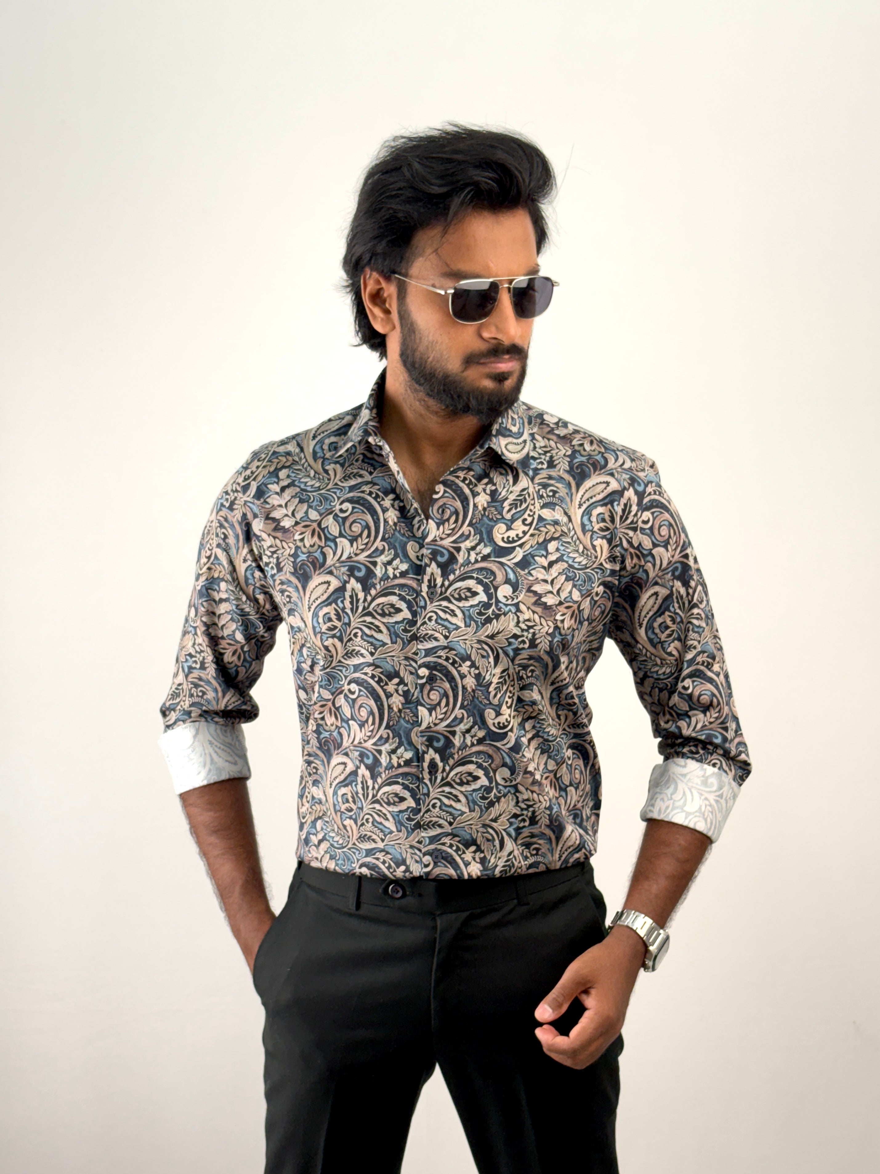Blue IMP Printed Shirt