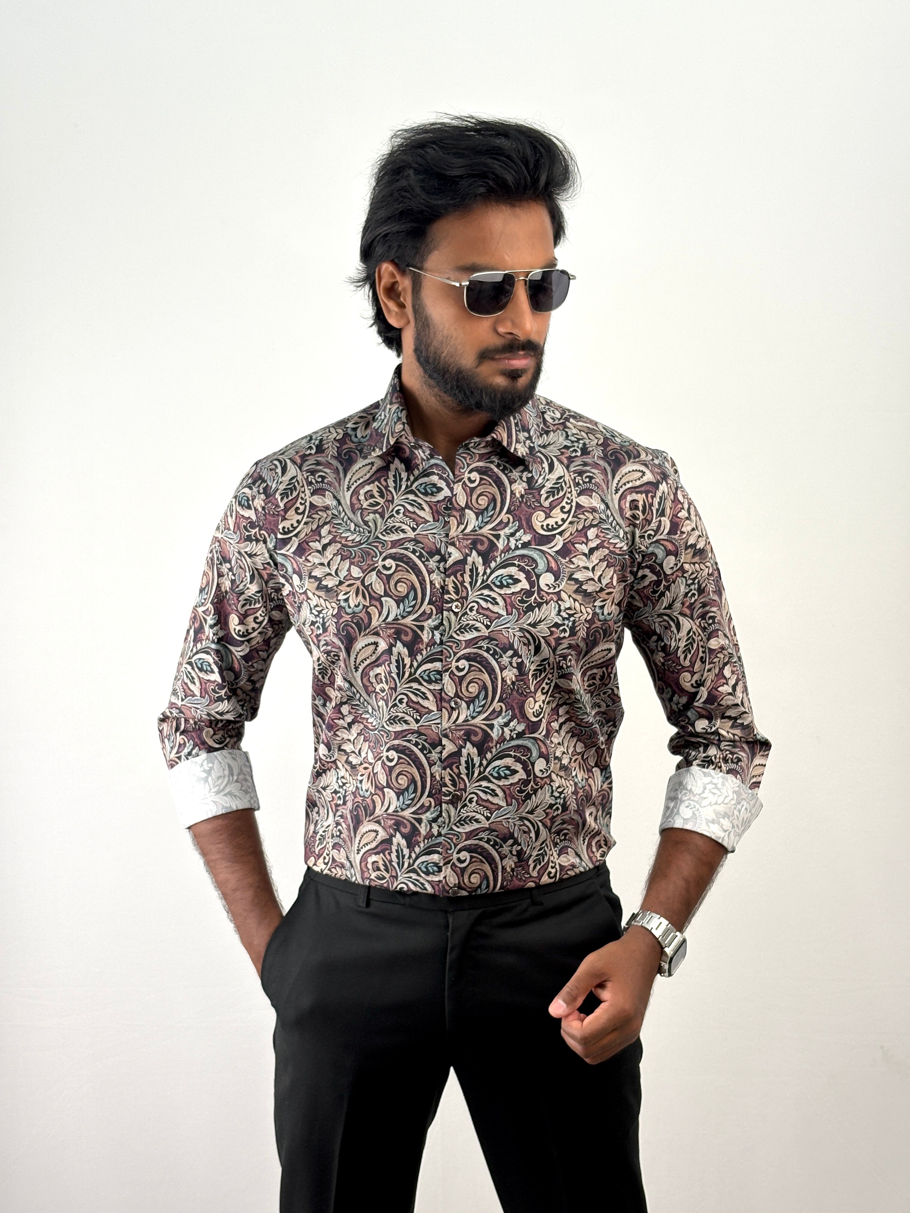 Brown IMP Printed Shirt