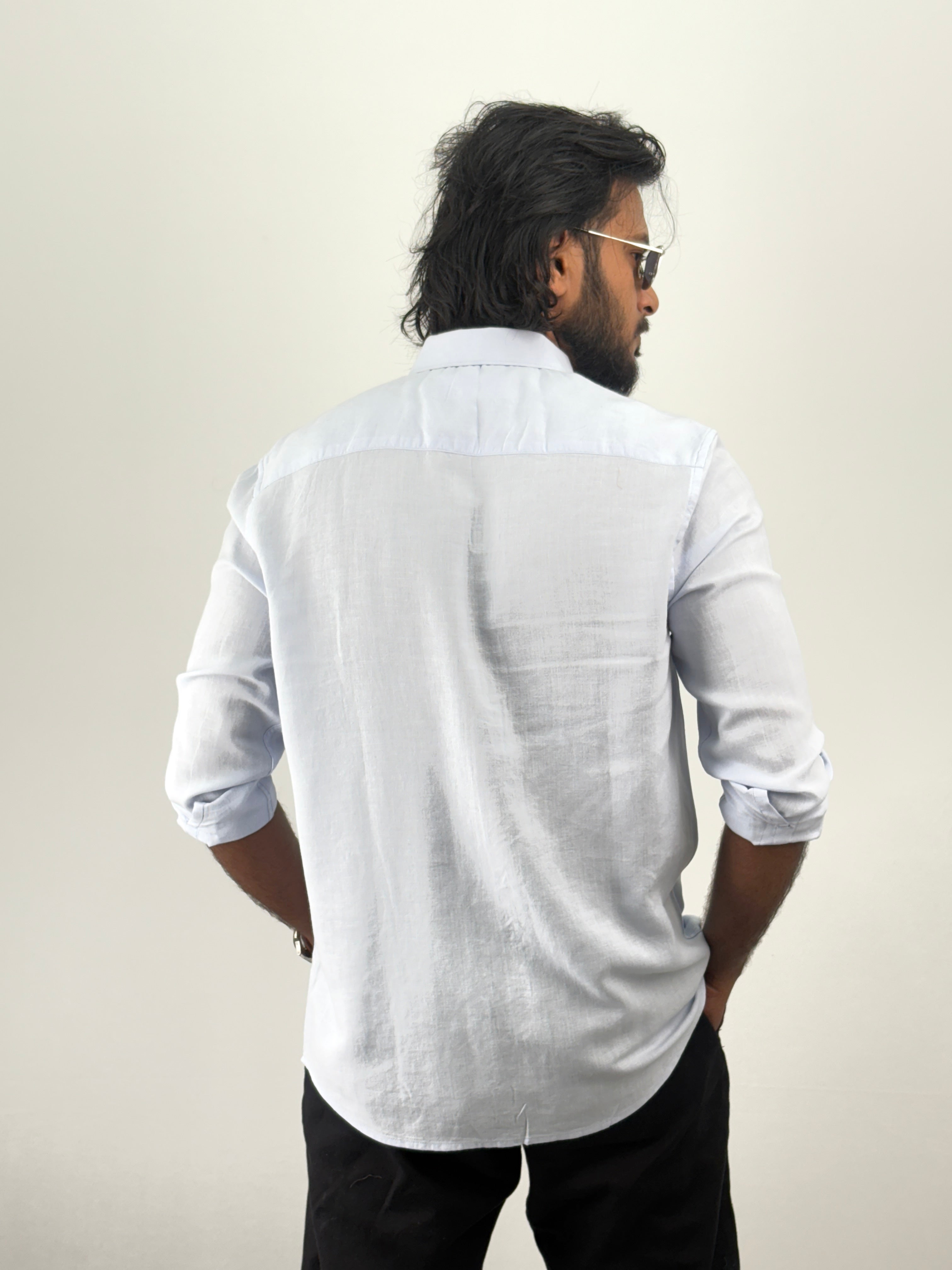 Light Blue Linen Shirt 1