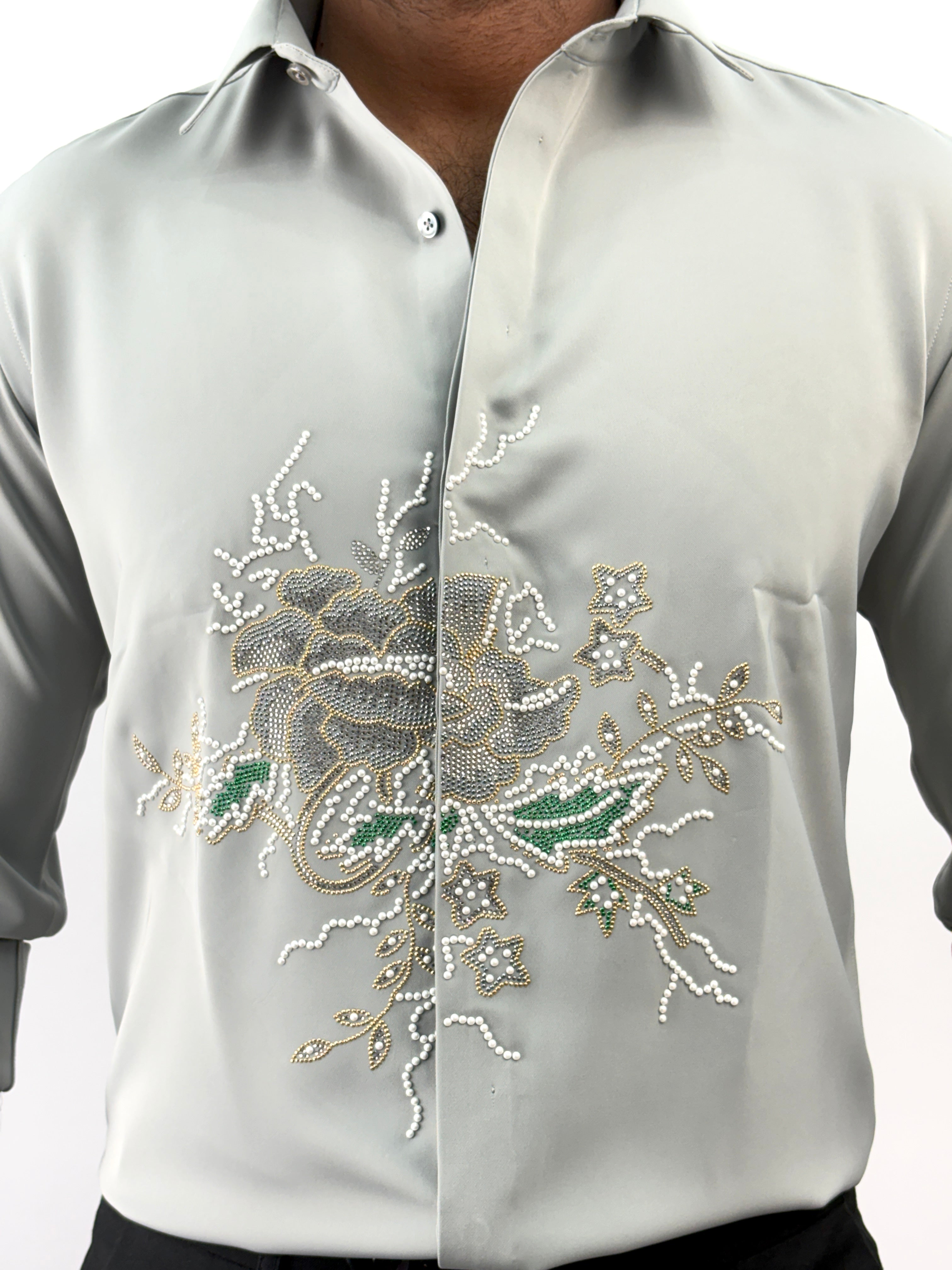 Light Luxury Designer Stone Work Shirt 17