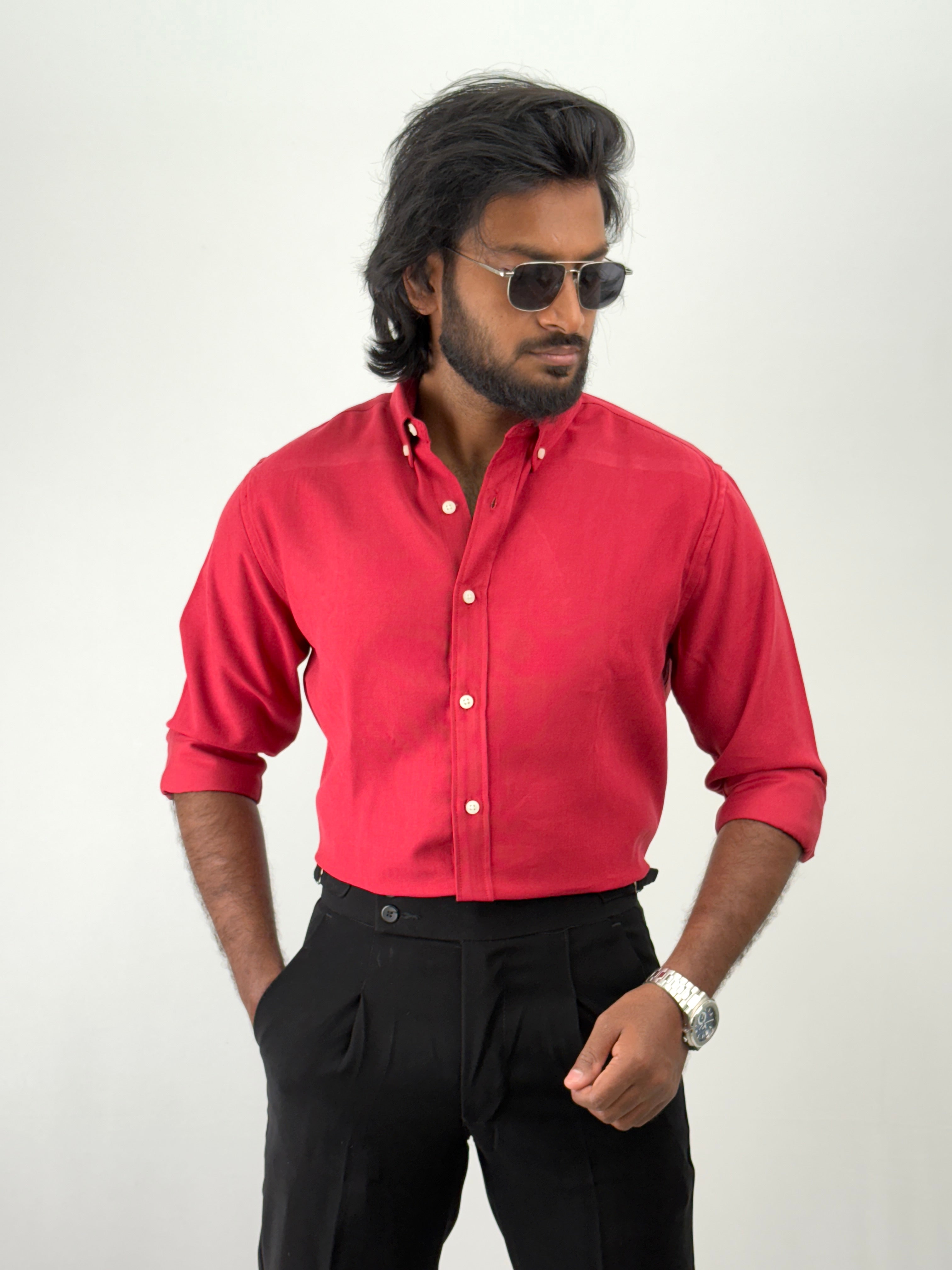 Red IMP Plain Shirt 1