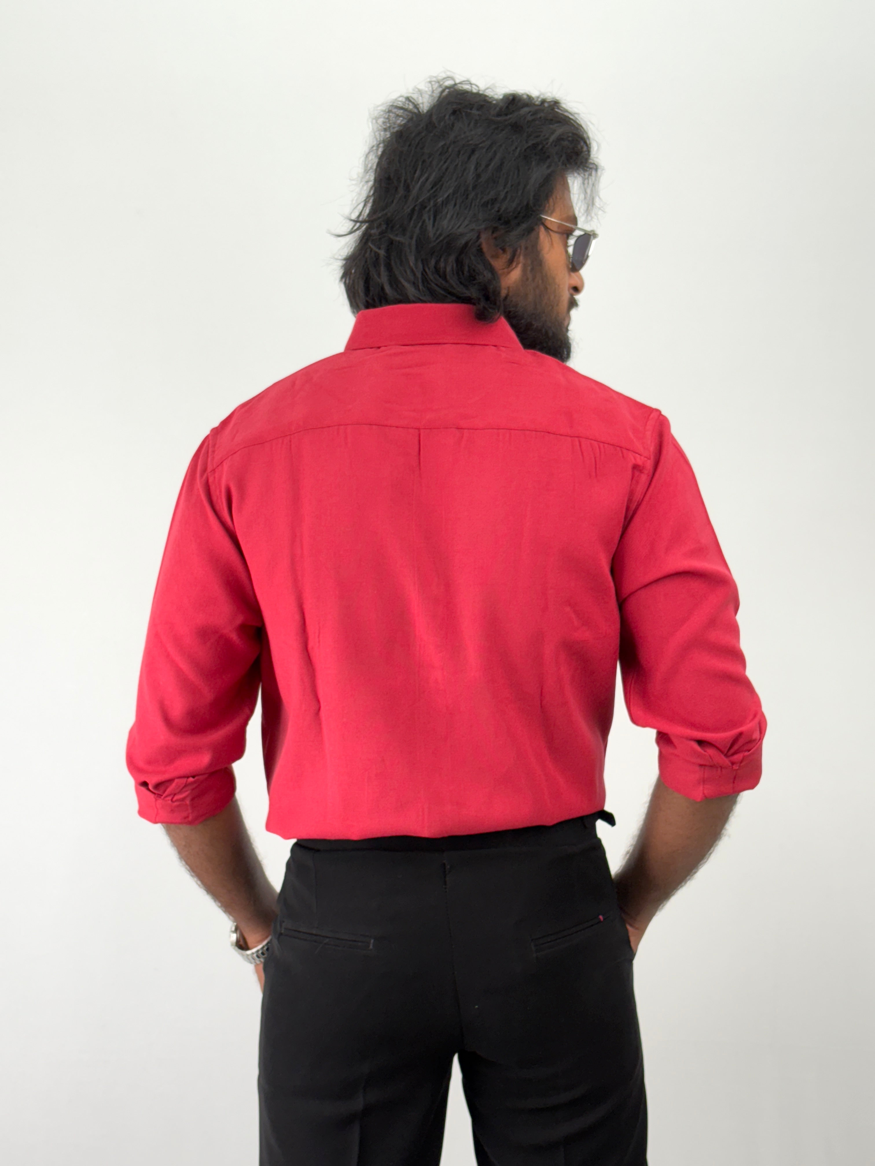 Red IMP Plain Shirt 1