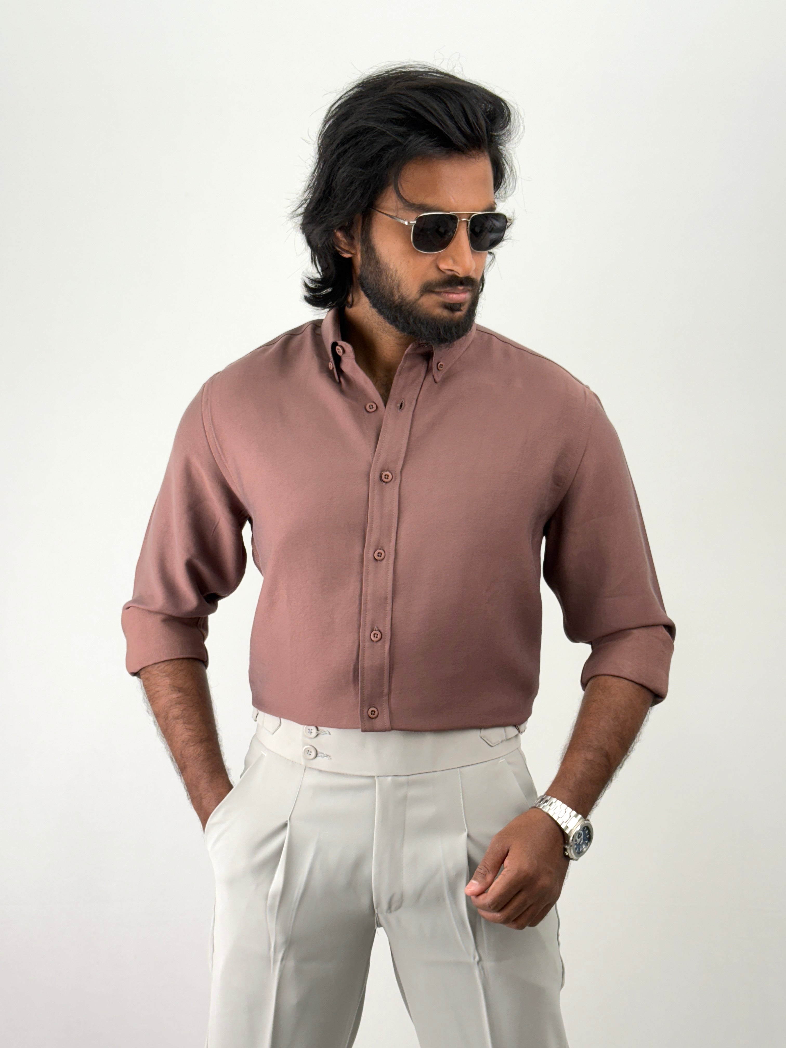 Brown IMP Plain Shirt 1