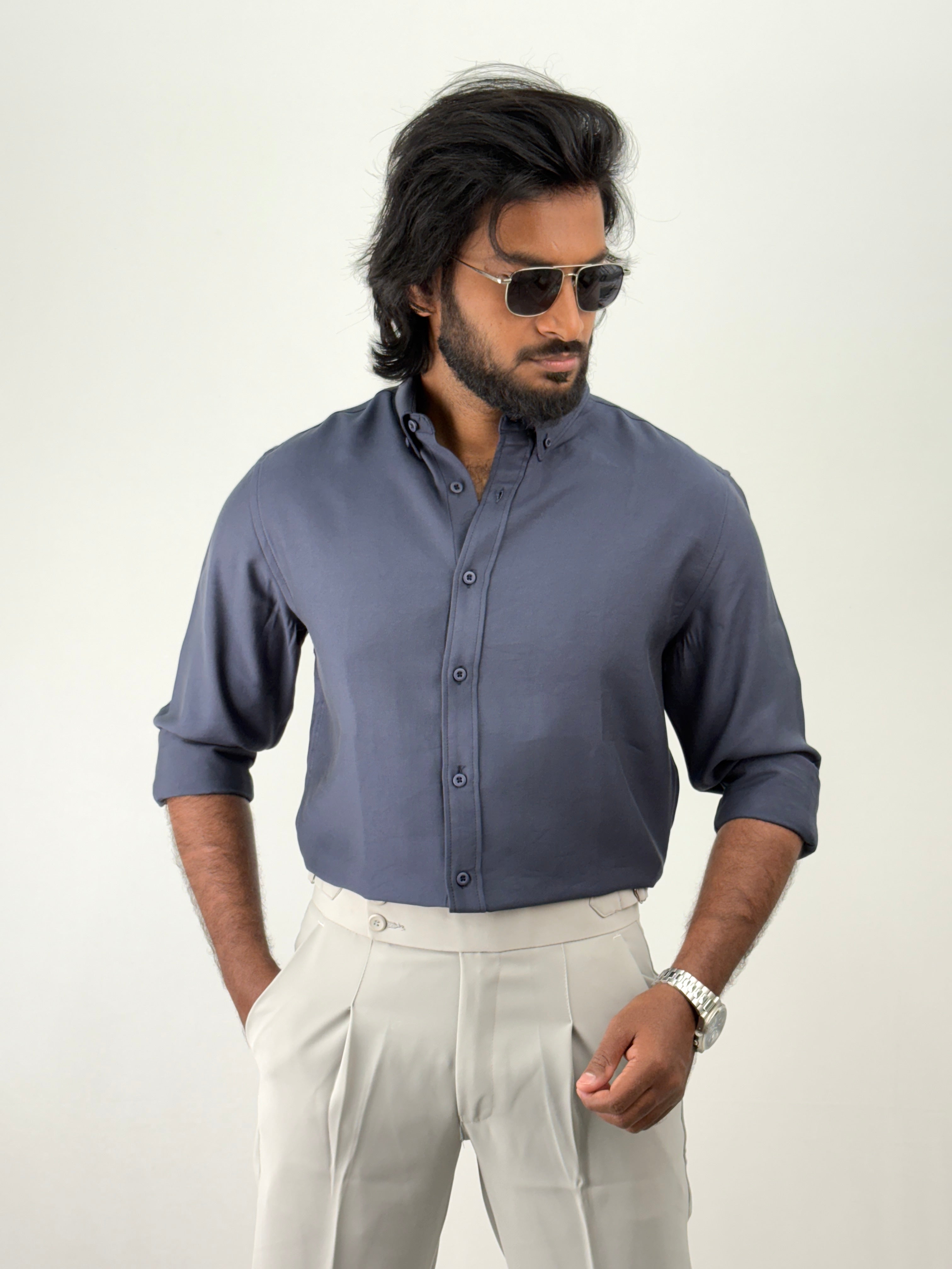 Navy IMP Plain Shirt 1