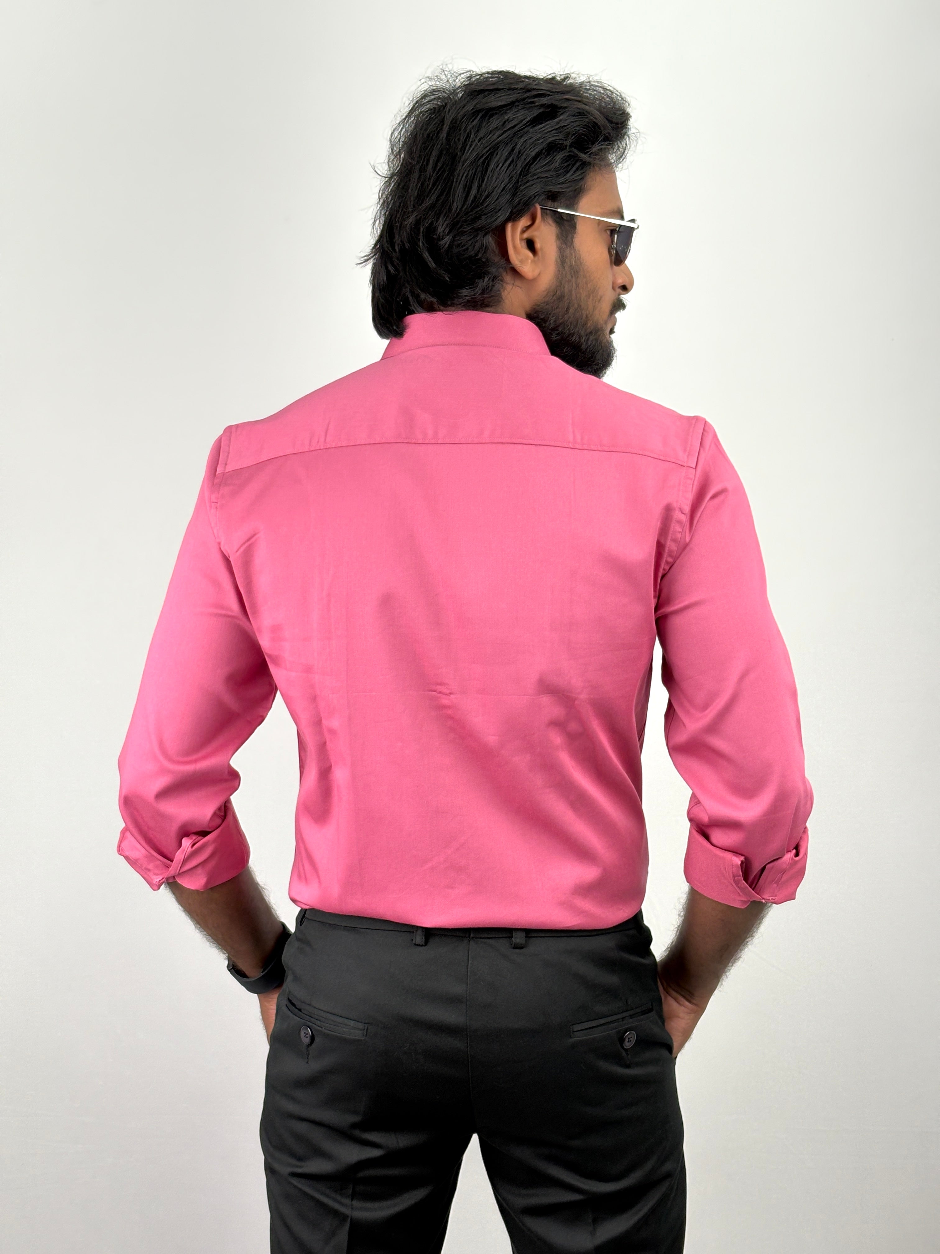 Pink Designer Satin Shirt