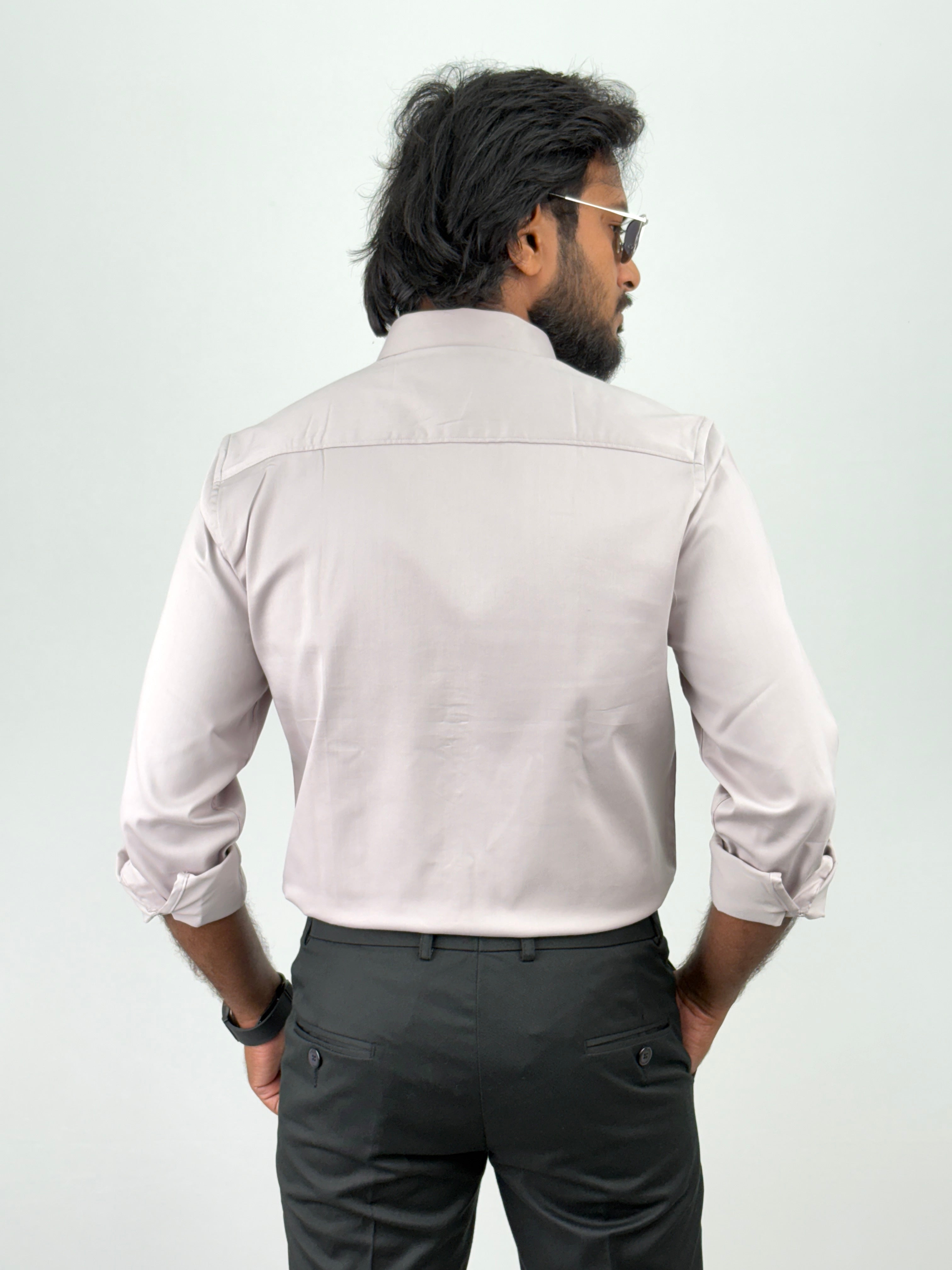 Grey Designer Satin Shirt