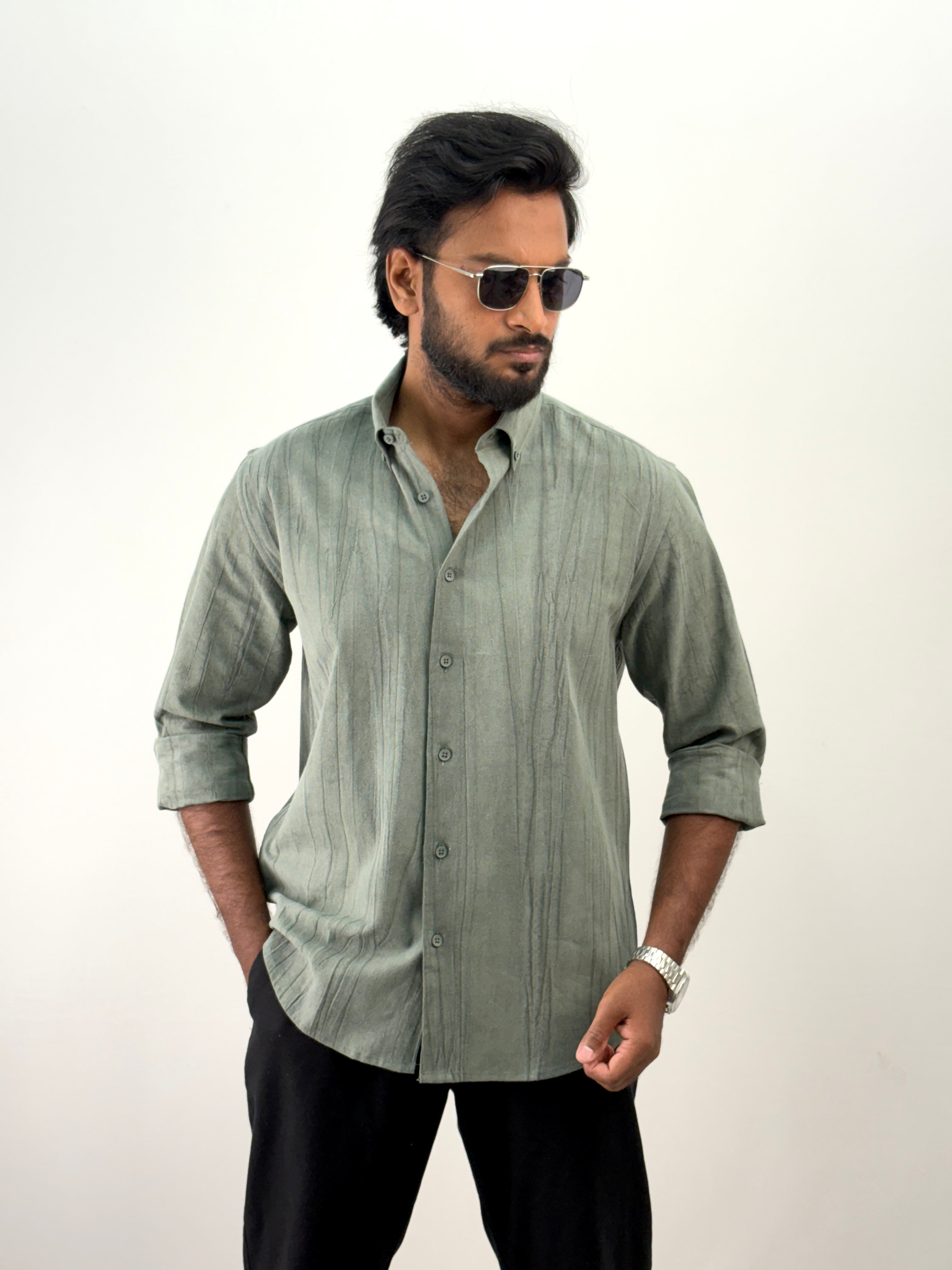 Slate Green IMP Texture Shirt