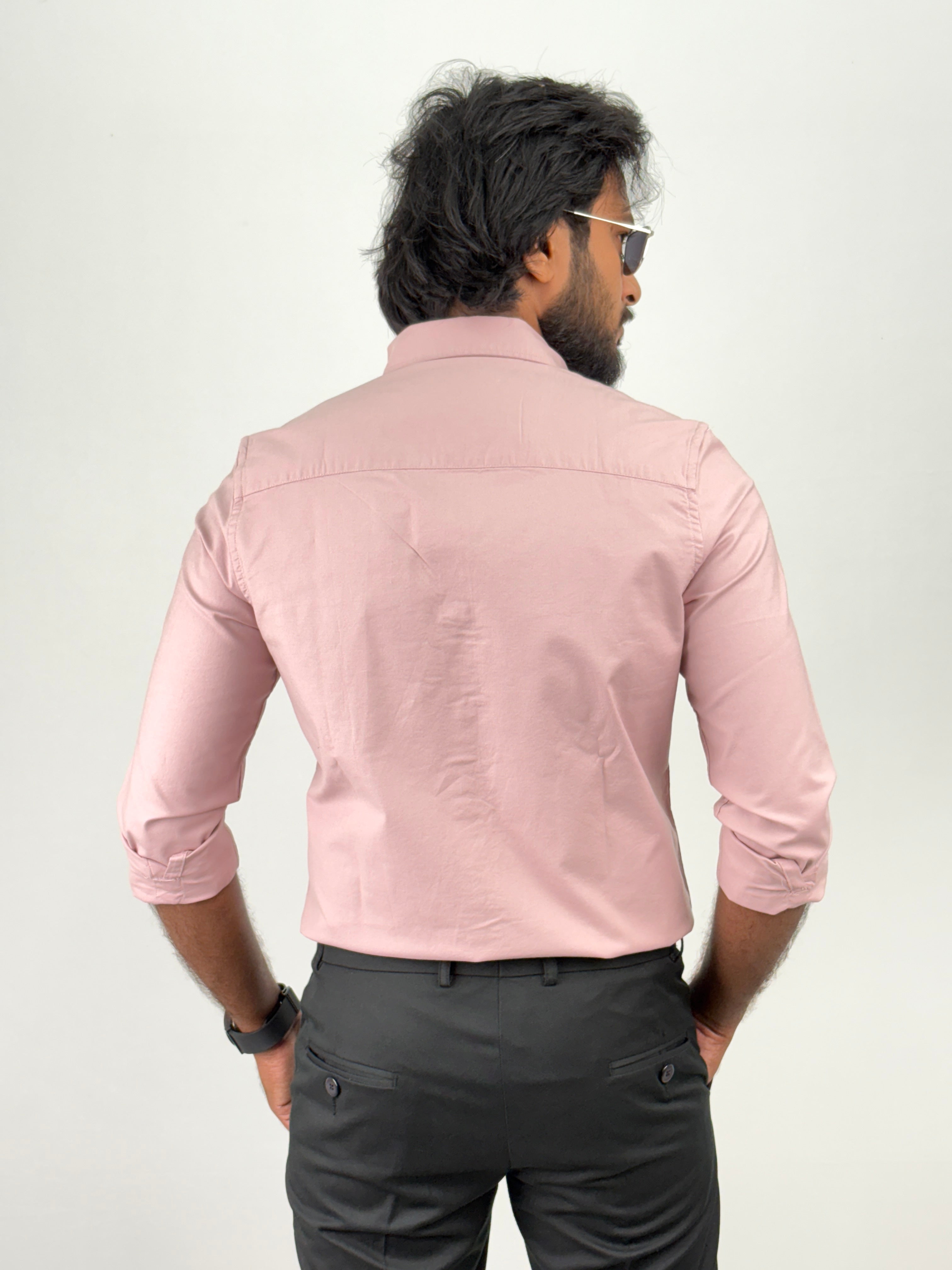 Peach Plain Oxford Shirt
