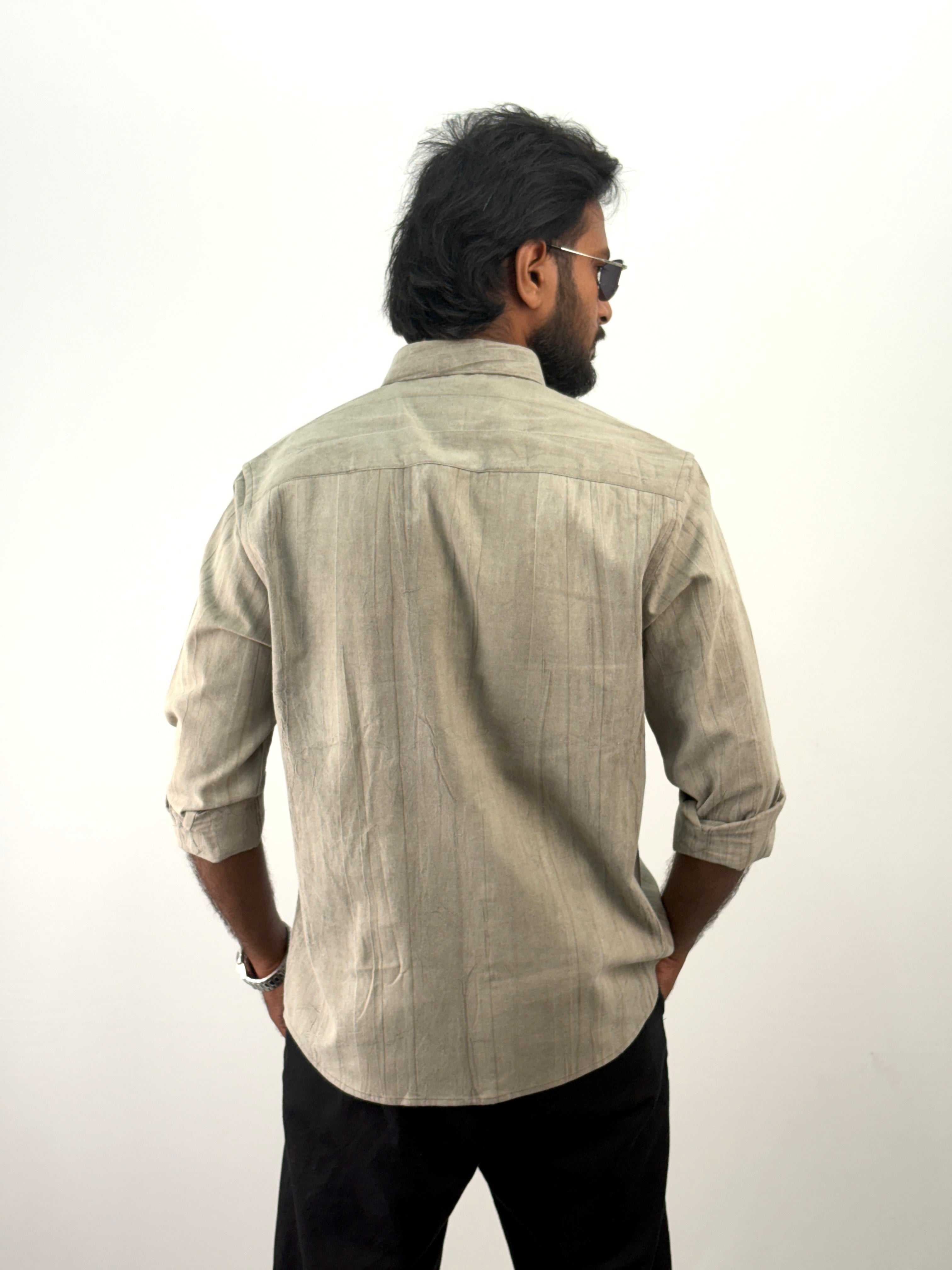 Dark Beige IMP Texture Shirt